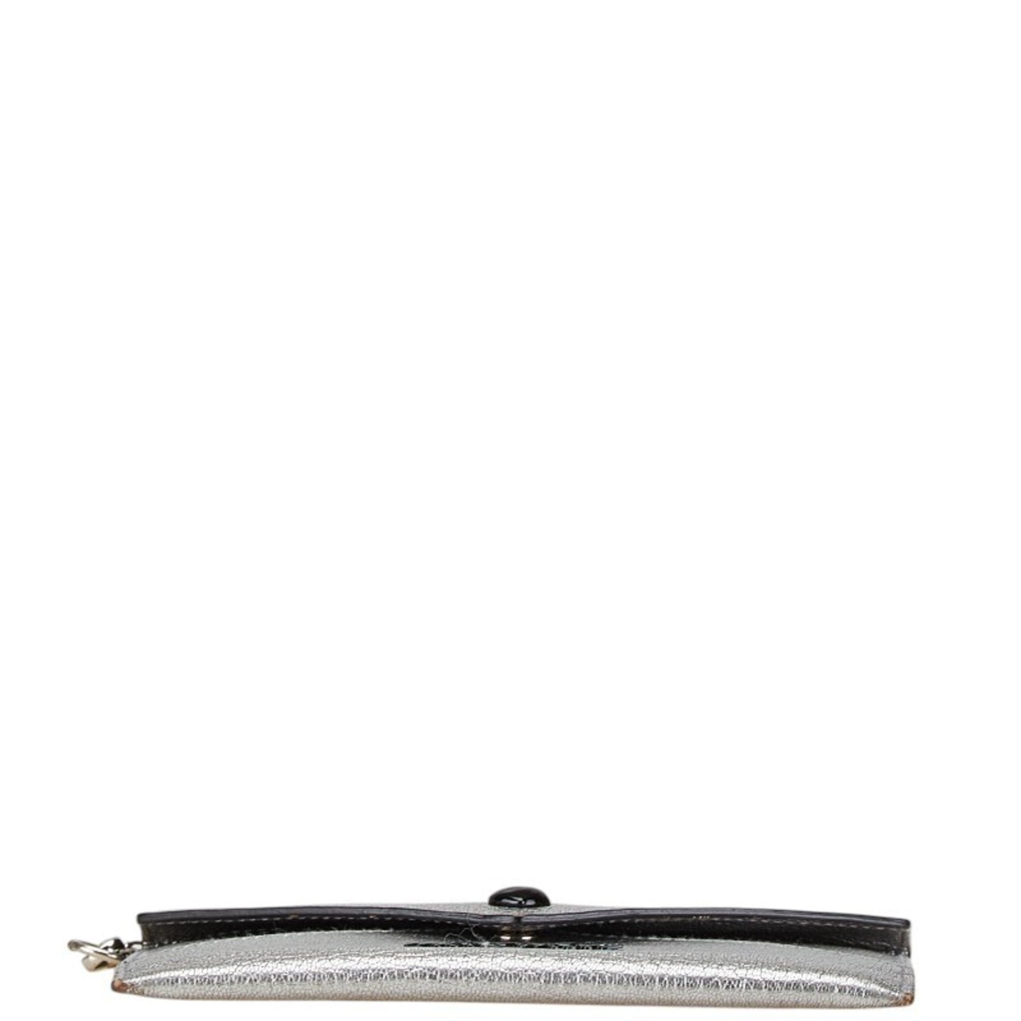 Miu Miu Black Silver Leather Wallet (Bi-Fold) (Pre-Owned)