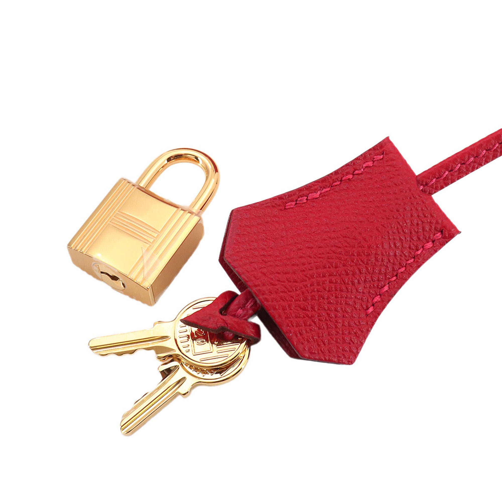 Hermes Rouge Casaque Epsom Leather Handbag (Pre-Owned)