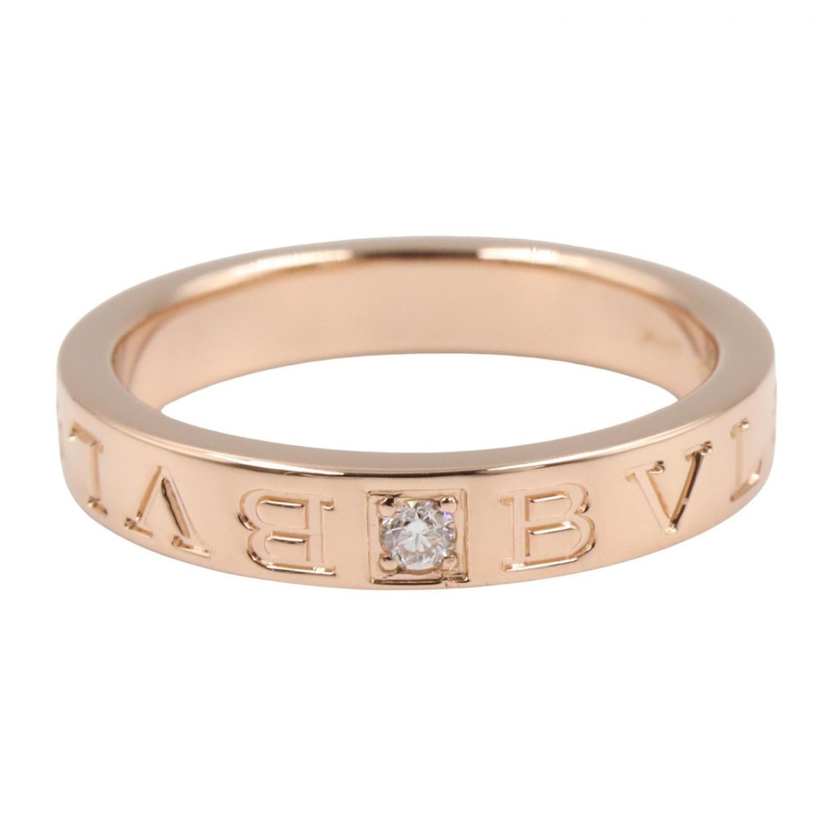 Bvlgari Gold Clear Pink Gold (18K) Band Ring (Pre-Owned)