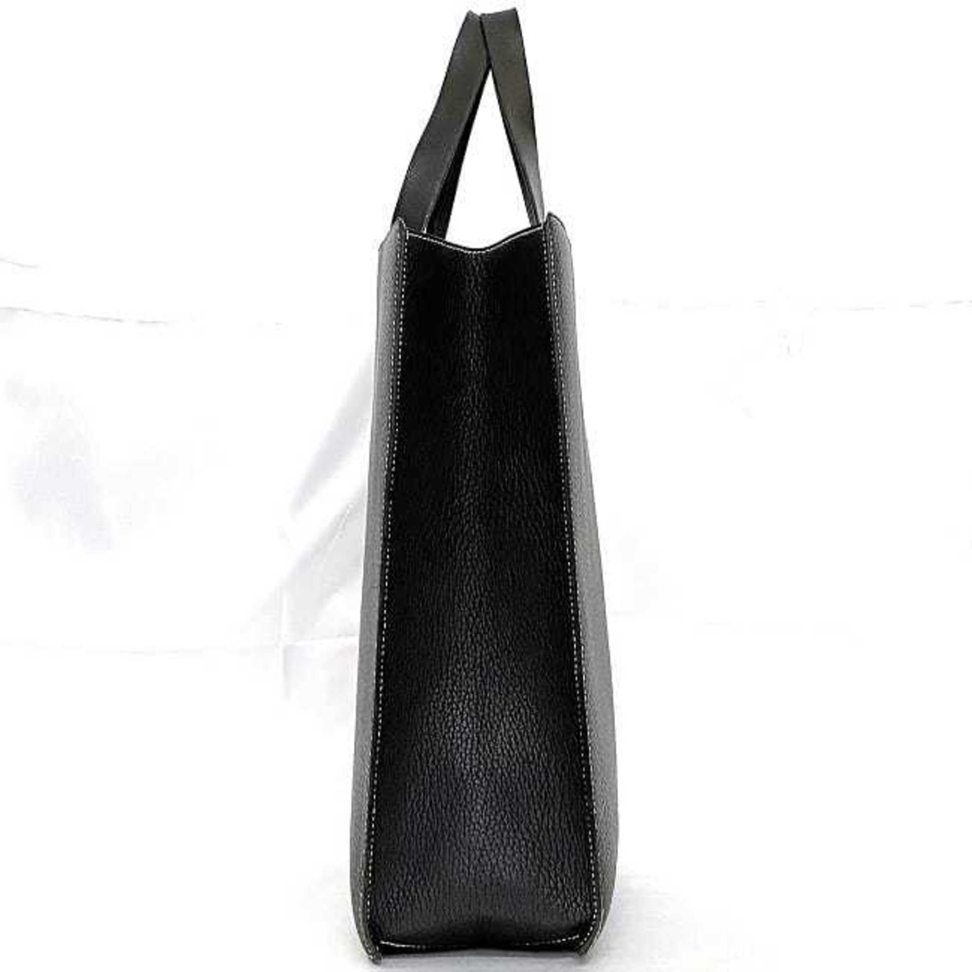 Hermes Black Leather Tote Bag (Pre-Owned)