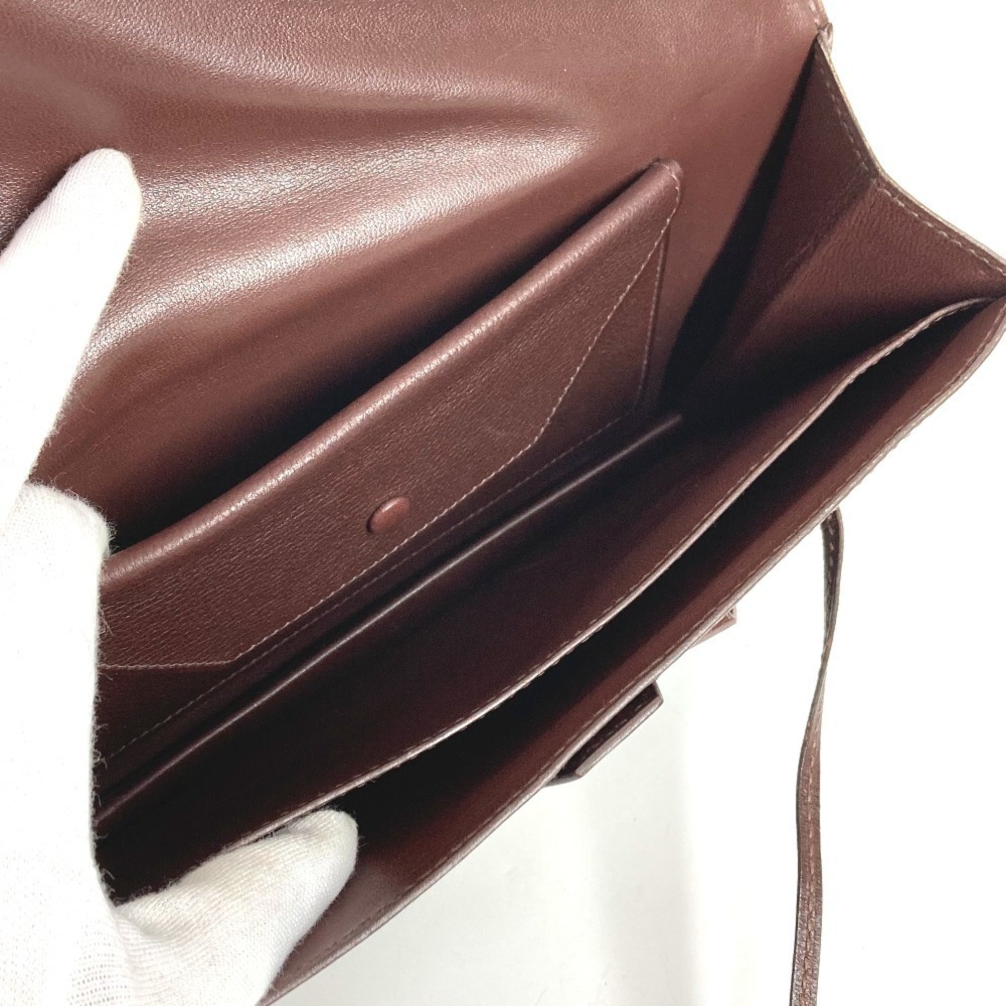 Hermes Brown Leather Clutch Bag Handbag Pouch (Pre-Owned)