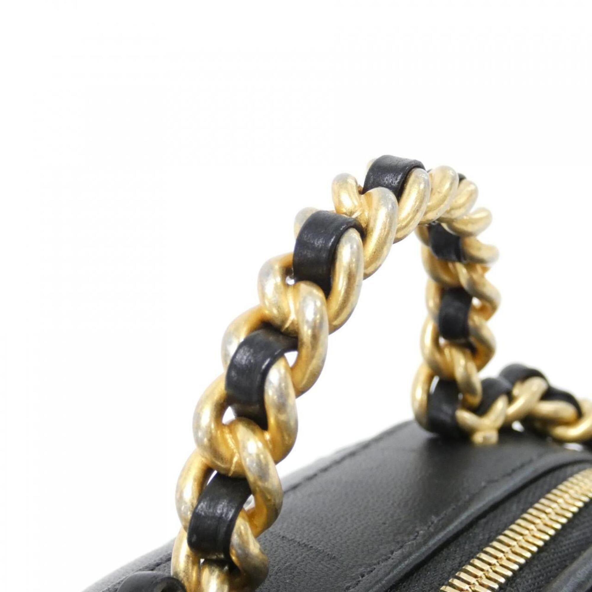 Chanel Black Leather Handbag (Pre-Owned)