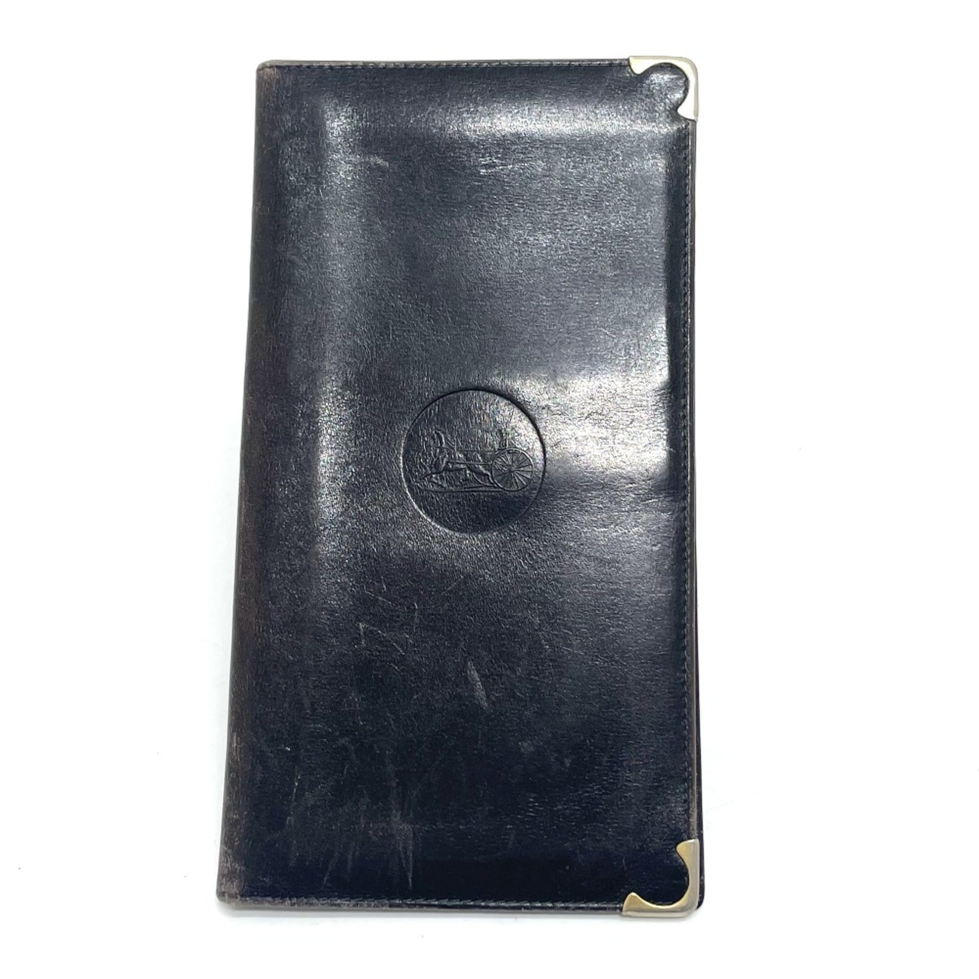 Celine Black Leather Long Wallet (Bi-Fold) (Pre-Owned)