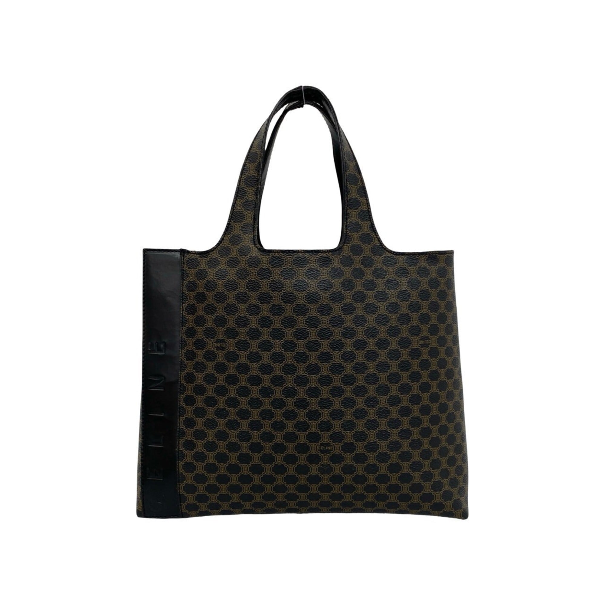 Celine Black Brown Pvc Leather Handbag Tote Bag (Pre-Owned)