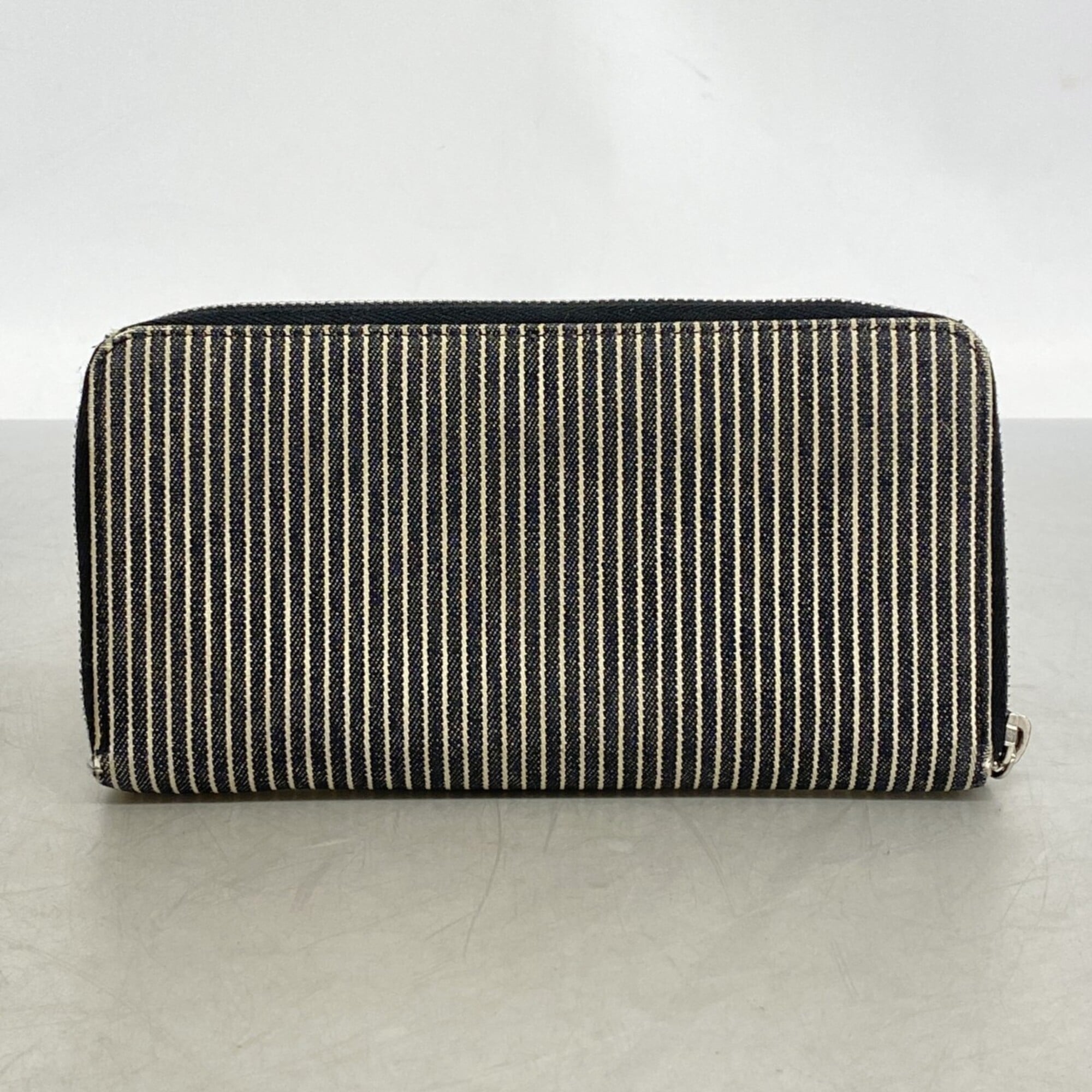 Chanel Black Denim Long Wallet (Bi-Fold) (Pre-Owned)