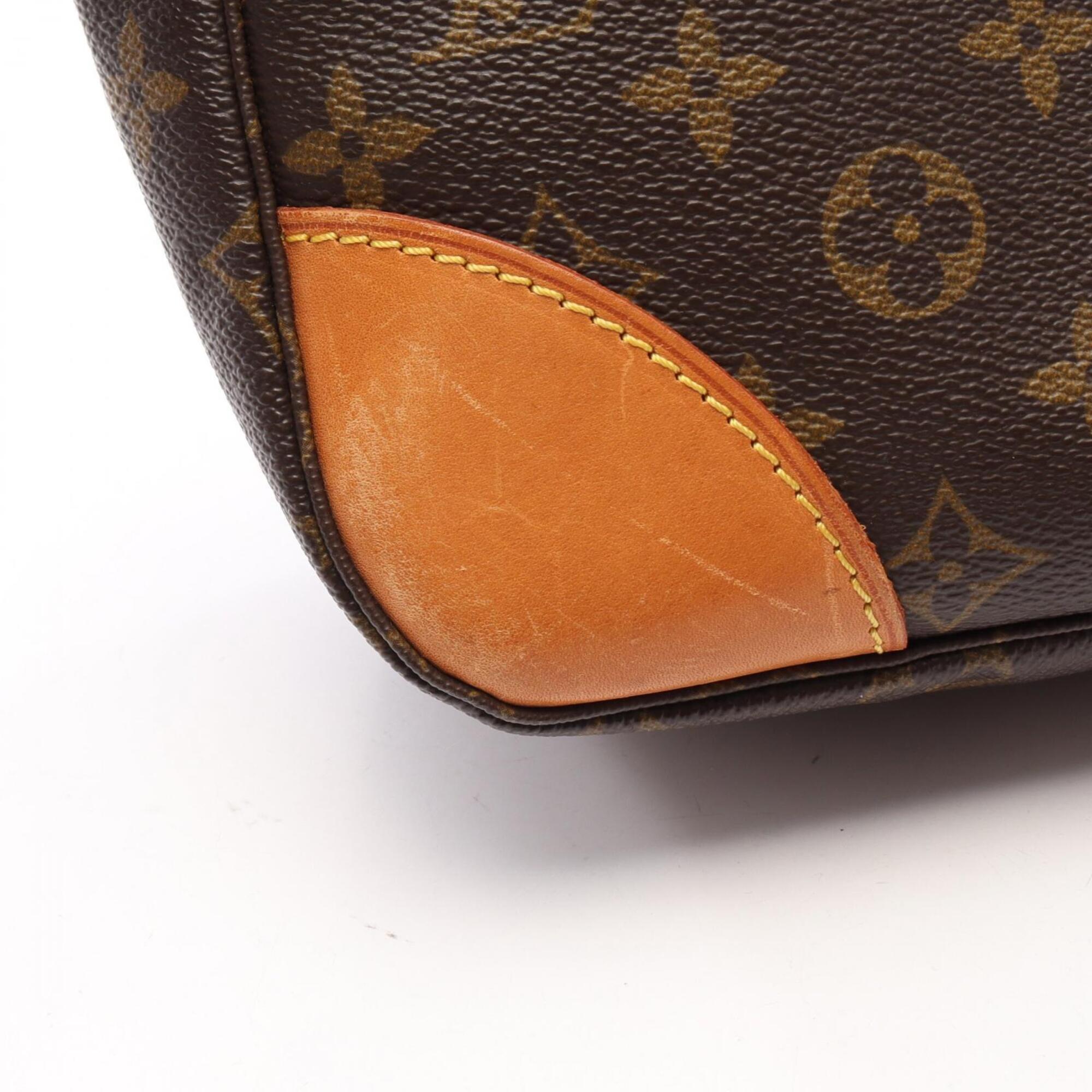 Louis Vuitton Brown Coated Canvas Leather Handbag Shoulder Bag (Pre-Owned)