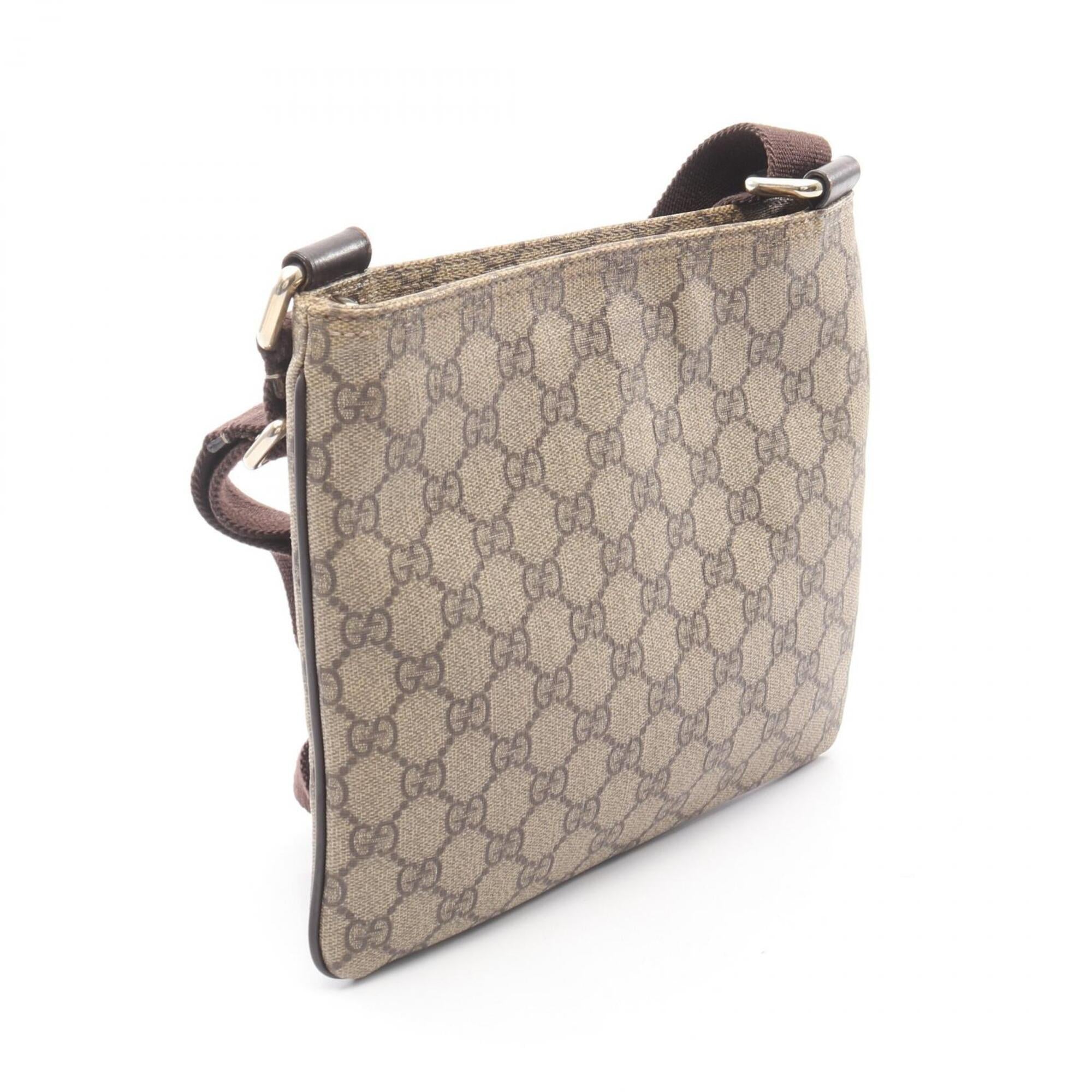 Gucci Beige Brown Pvc Leather Handbag Shoulder Bag (Pre-Owned)