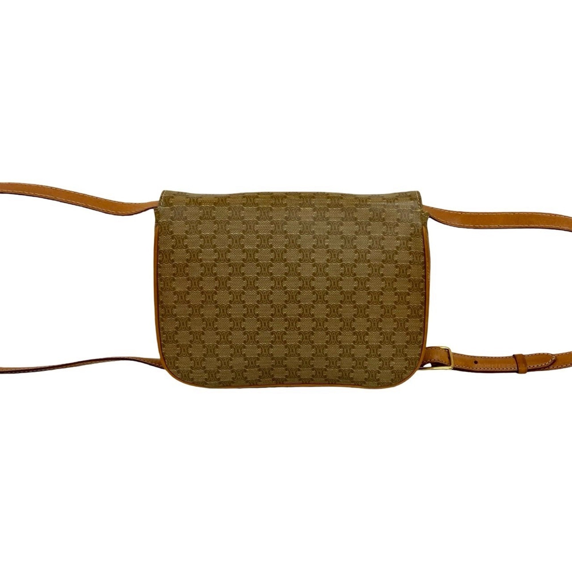 Celine Brown Leather Pvc Pochette Shoulder Bag (Pre-Owned)