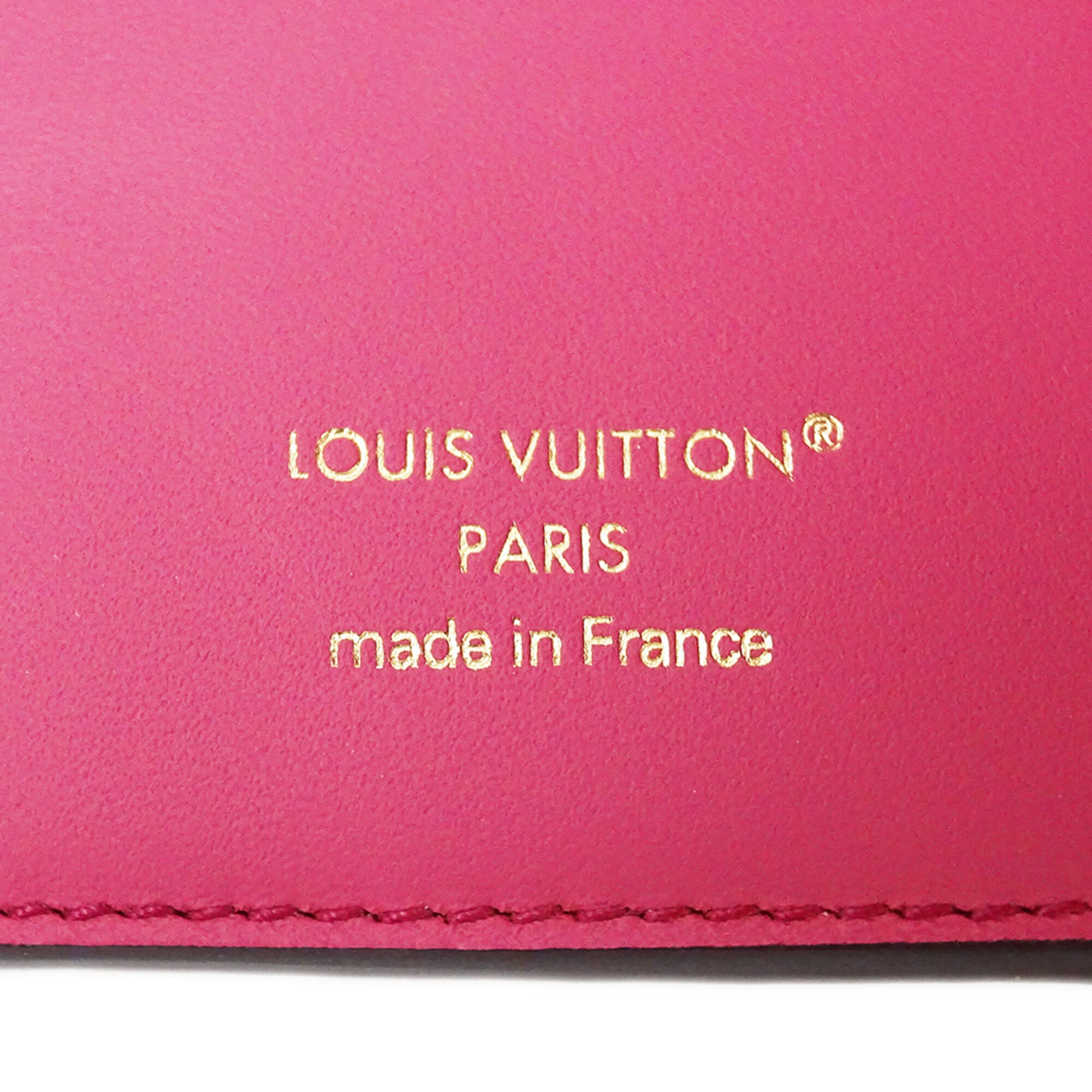 Louis Vuitton Black Hot Pink Noir Leather Wallet (Bi-Fold) (Pre-Owned)