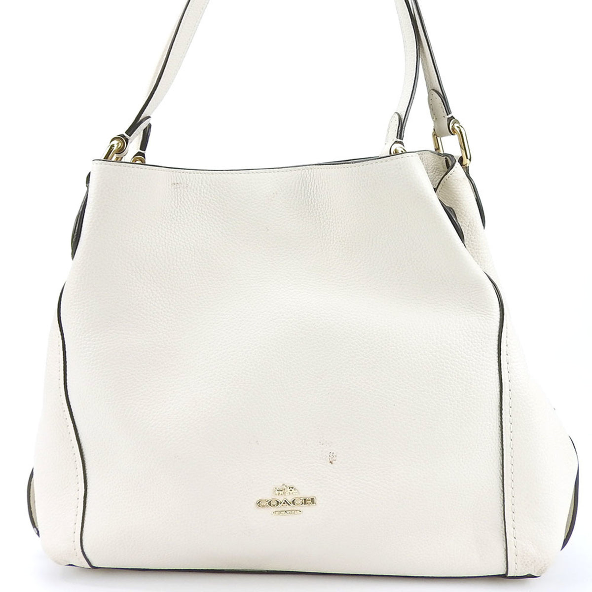 Coach Off-White Leather Shoulder Bag (Pre-Owned)