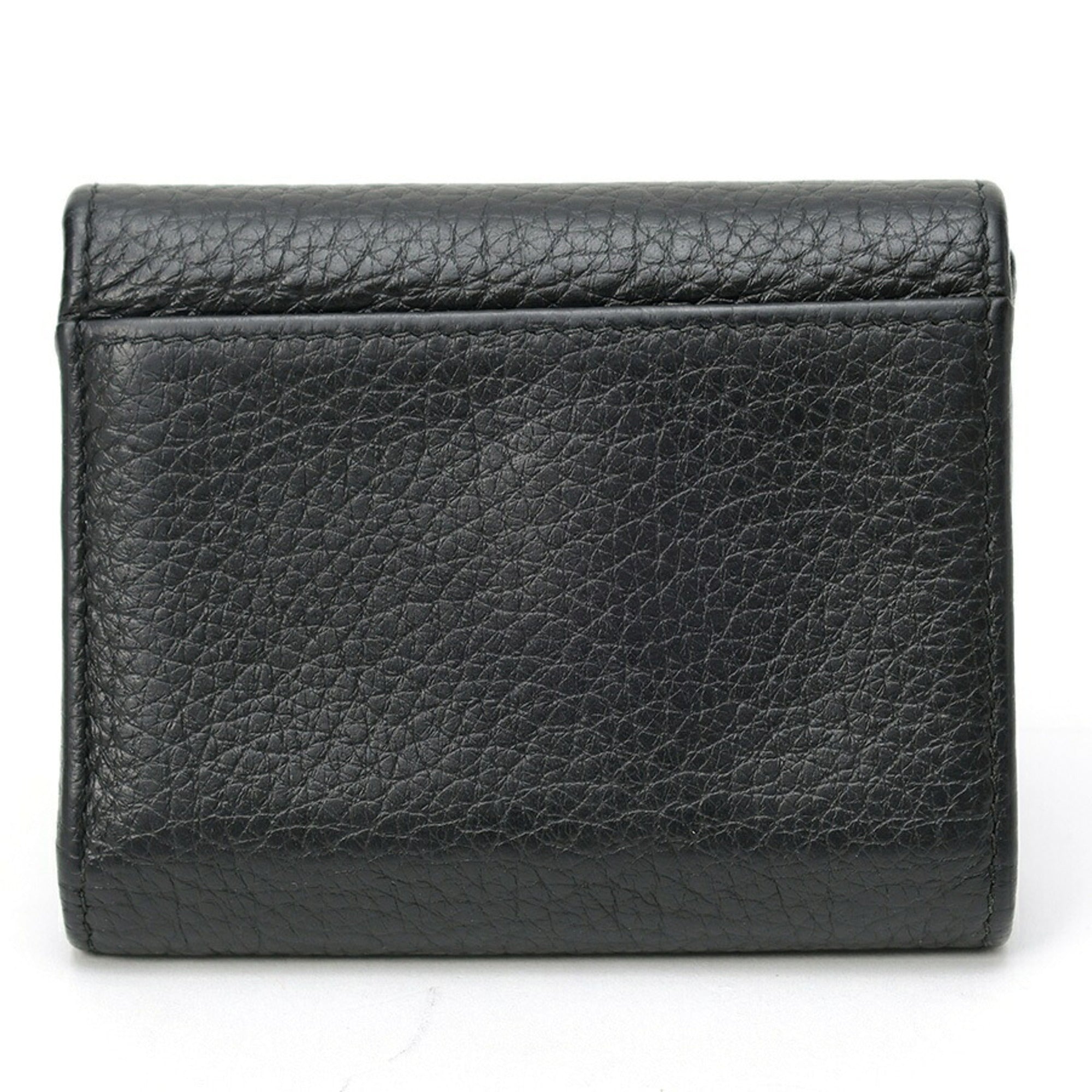 Prada Black Leather Wallet (Tri-Fold) (Pre-Owned)