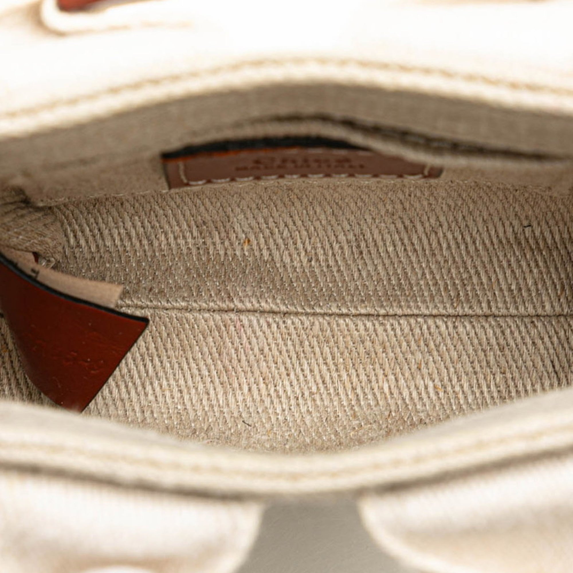 Chloé Beige Canvas Leather Handbag Shoulder Bag (Pre-Owned)