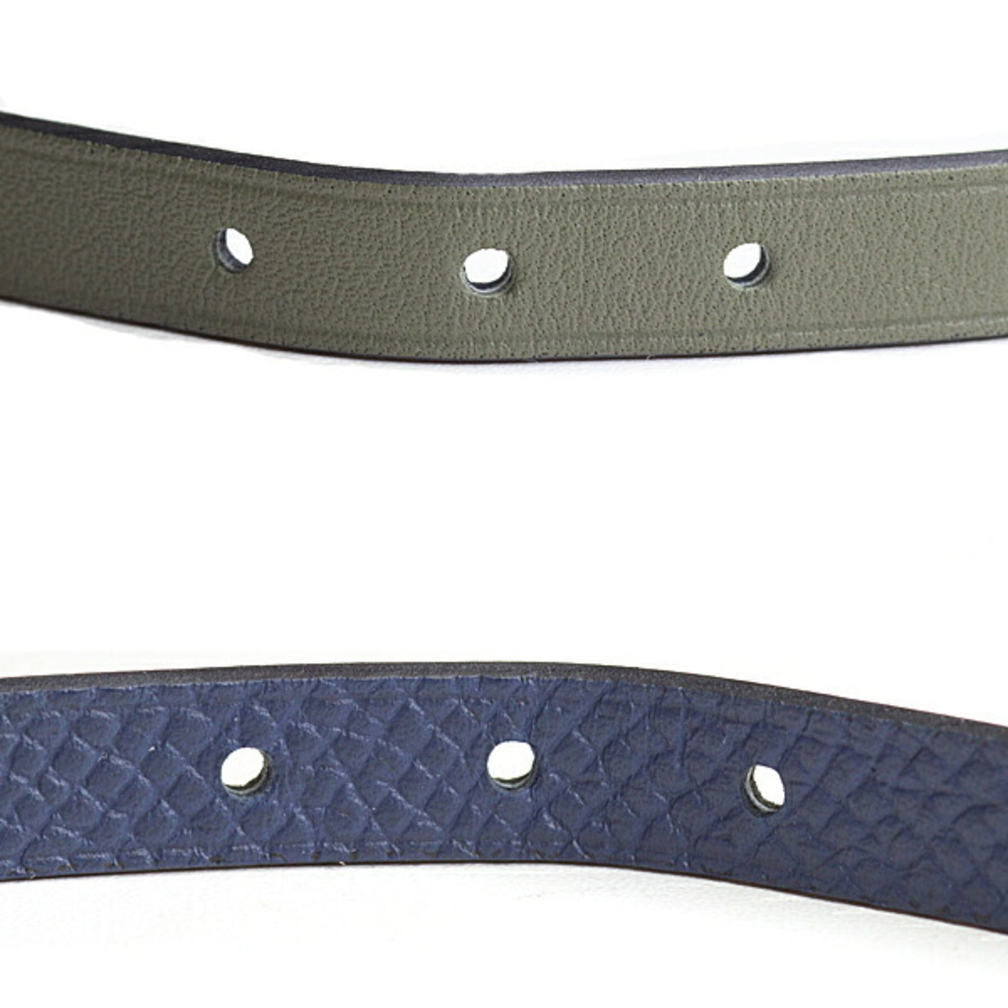 Hermes Navy Epsom Leather Swift Leather Charm Bracelet (Pre-Owned)