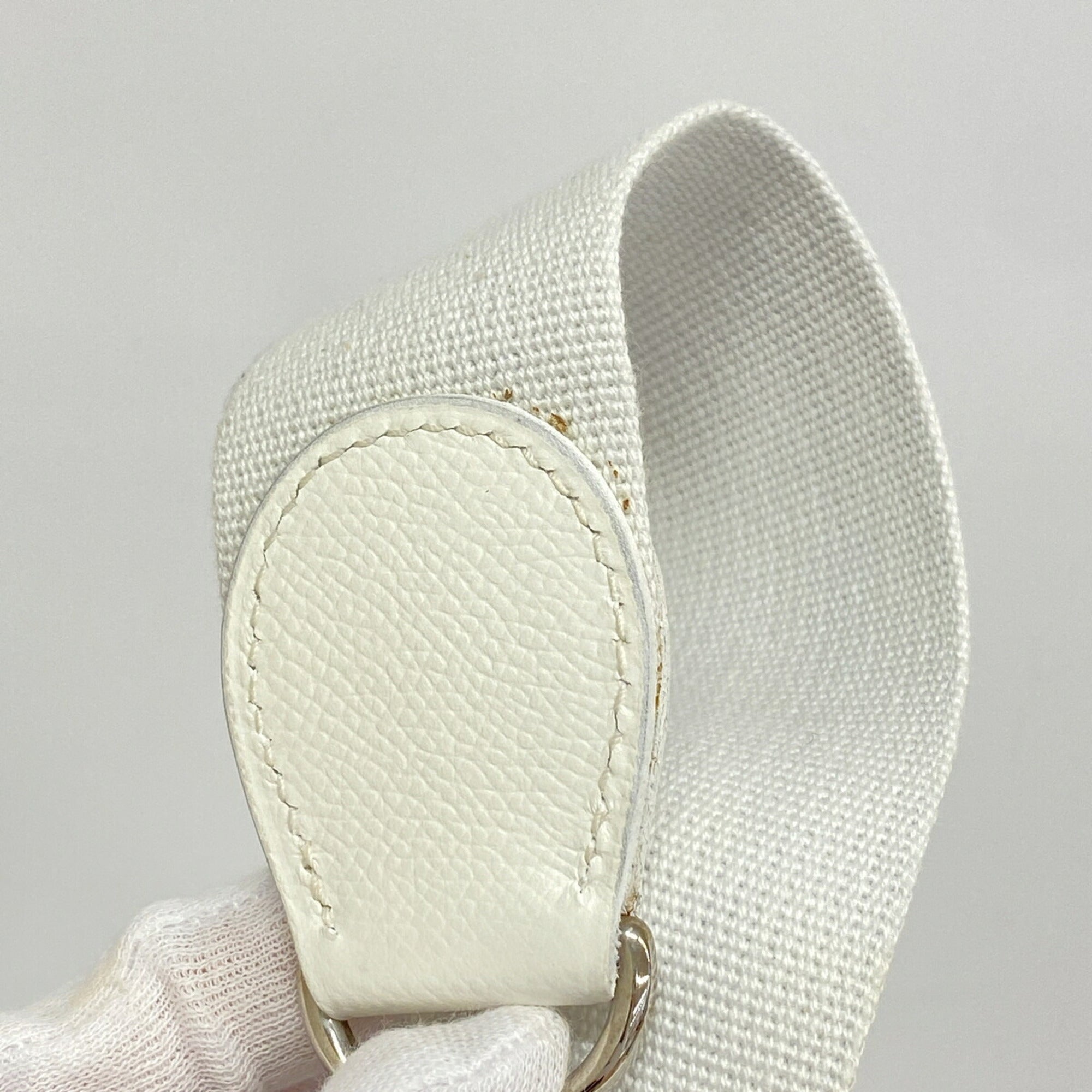 Hermes White Epsom Leather Leather Shoulder Bag (Pre-Owned)