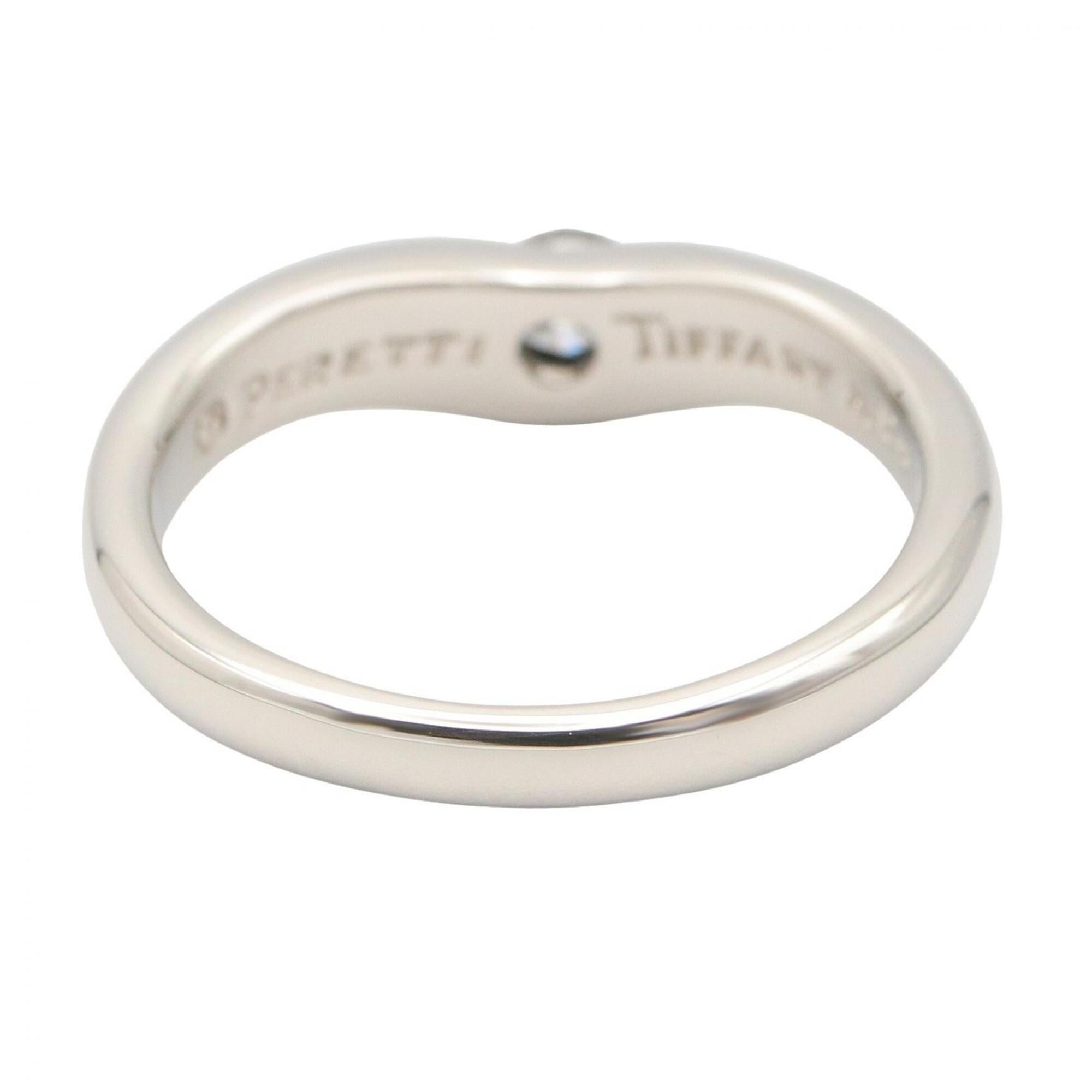 Tiffany Silver Clear Platinum 950 Band Ring (Pre-Owned)