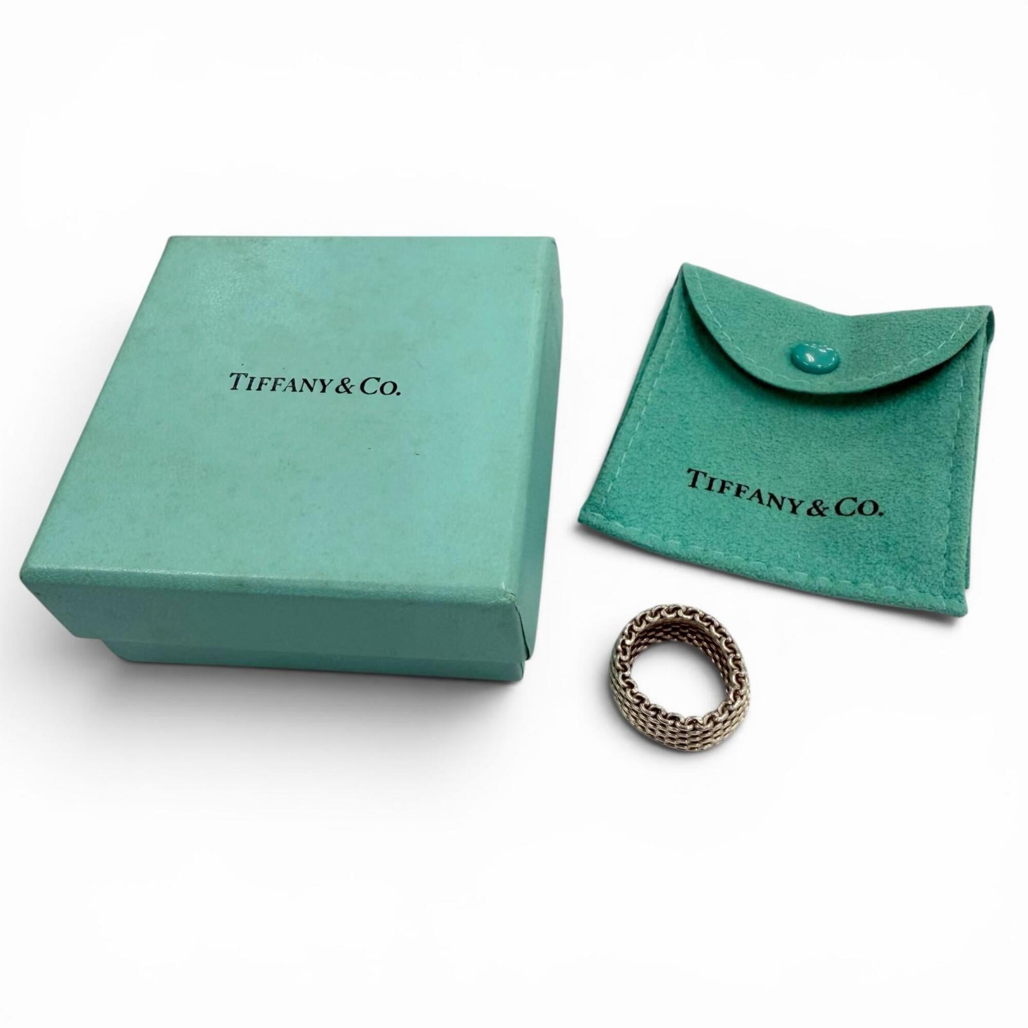 Tiffany Silver Silver 925 Band Ring (Pre-Owned)
