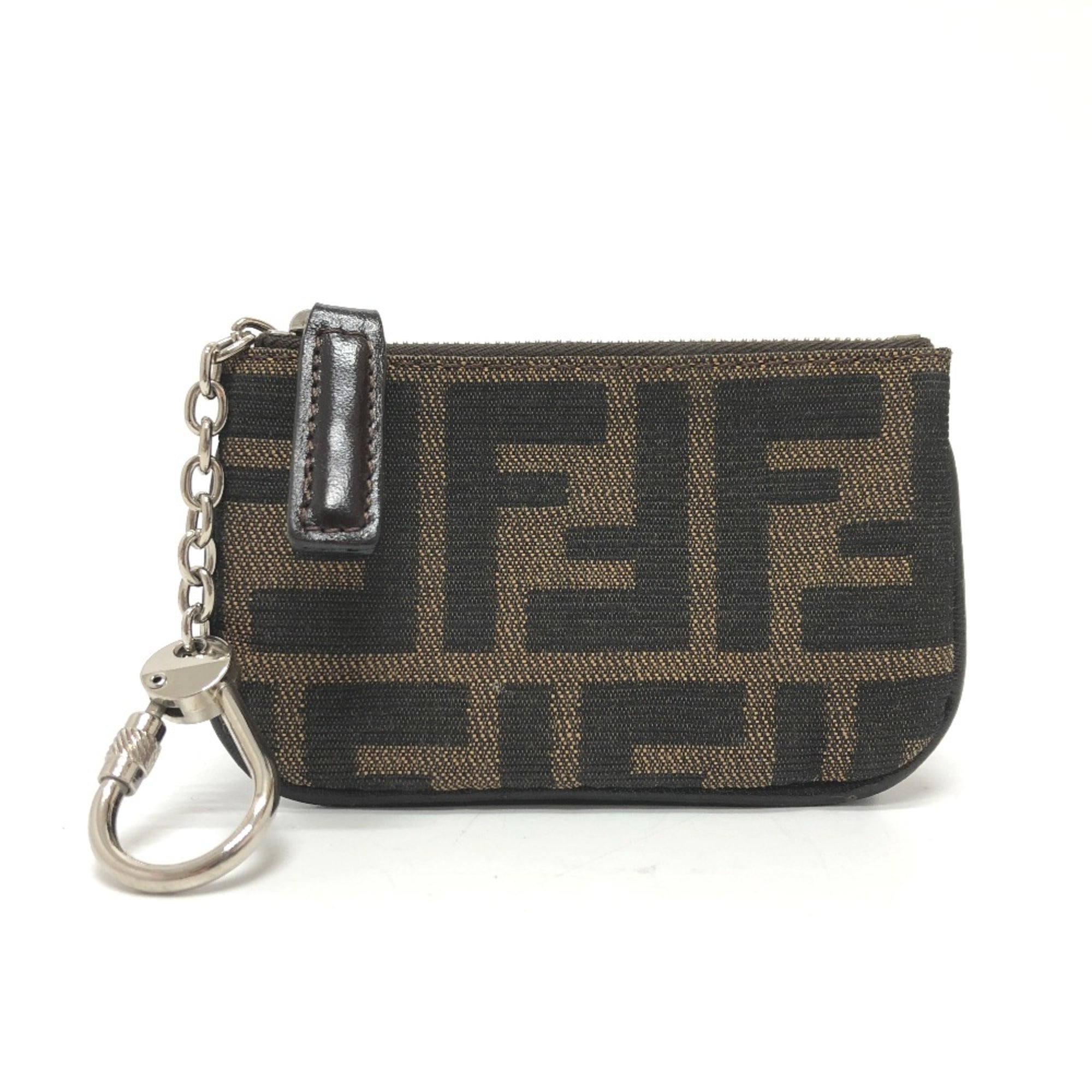 Fendi Brown Cloth Coin Purse/Coin Case (Pre-Owned)