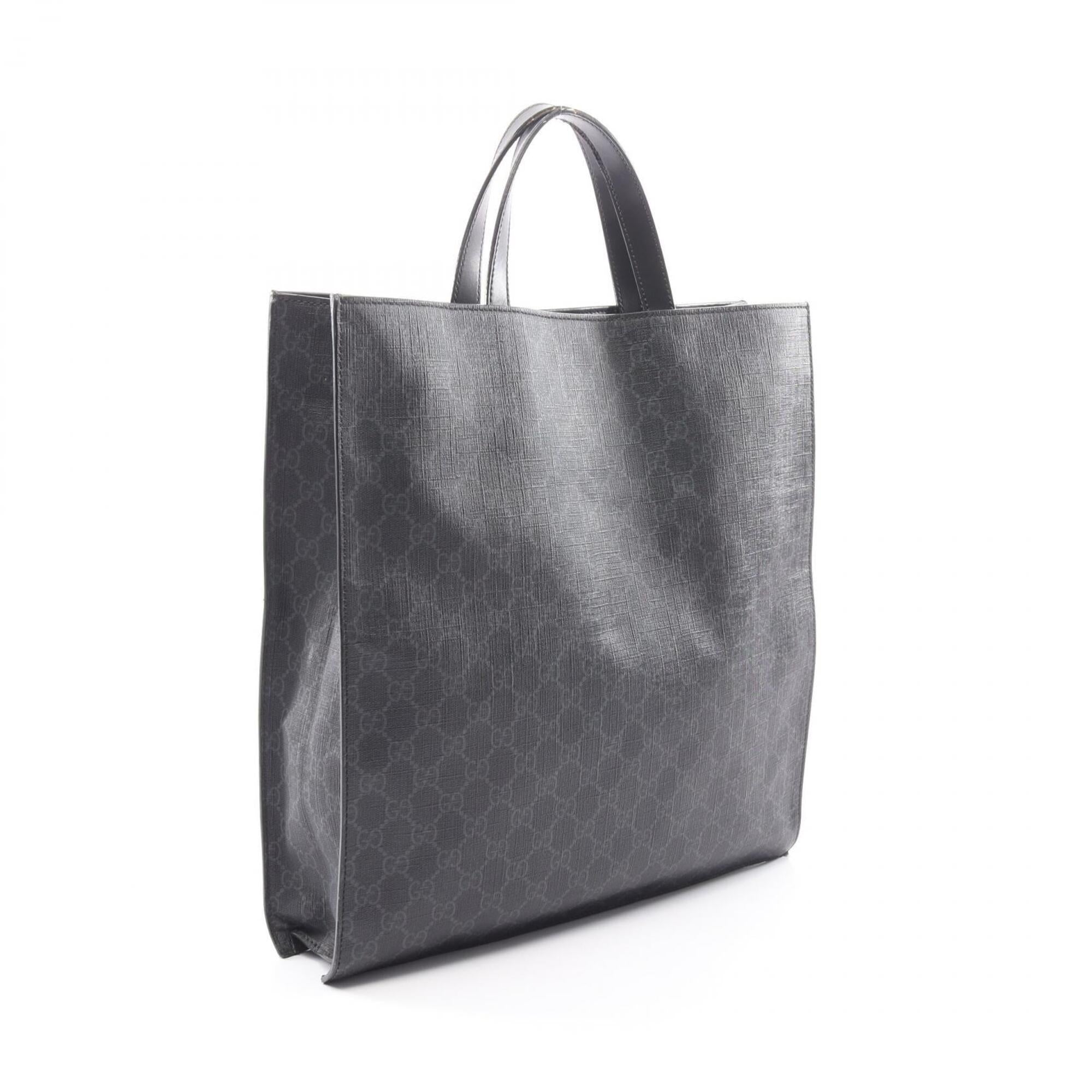 Gucci Black Pvc Leather Handbag Tote Bag (Pre-Owned)