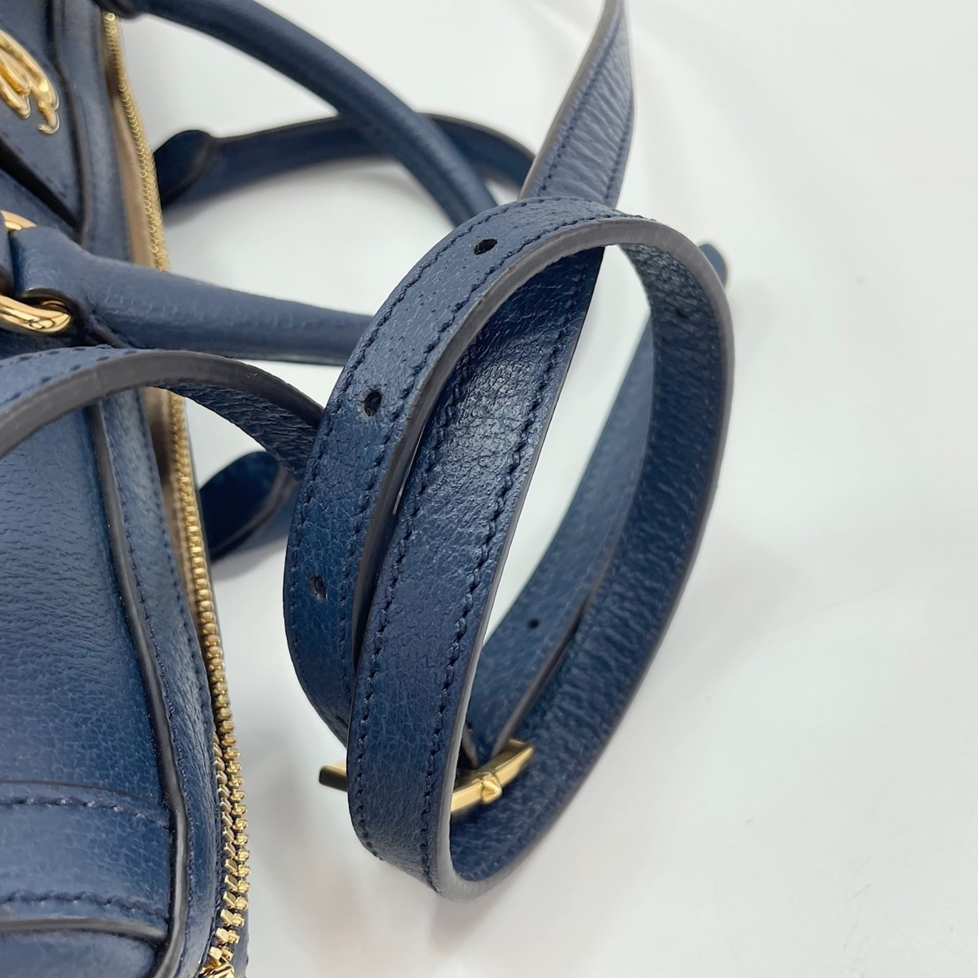 Gucci Ophidia Navy Boston Bag (Pre-Owned)