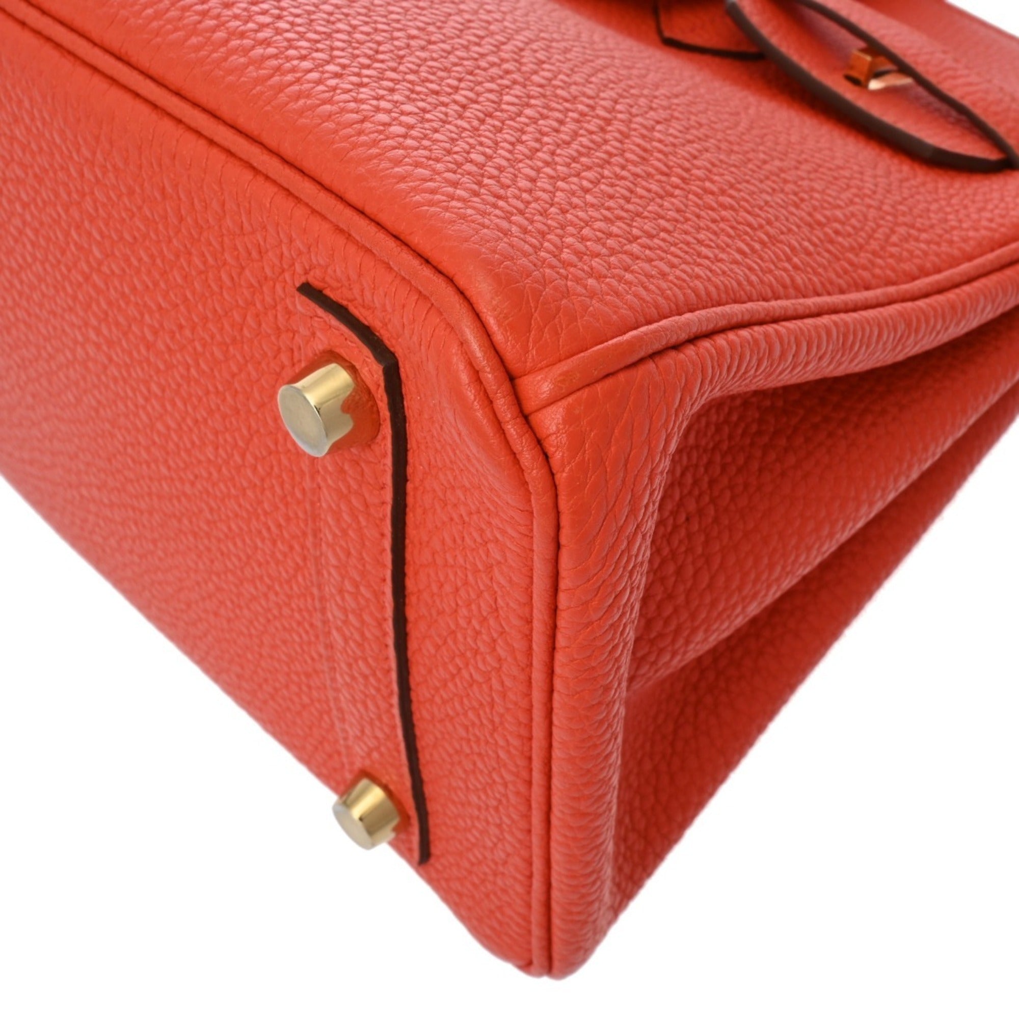Hermes Orange Poppy Togo Leather Handbag (Pre-Owned)
