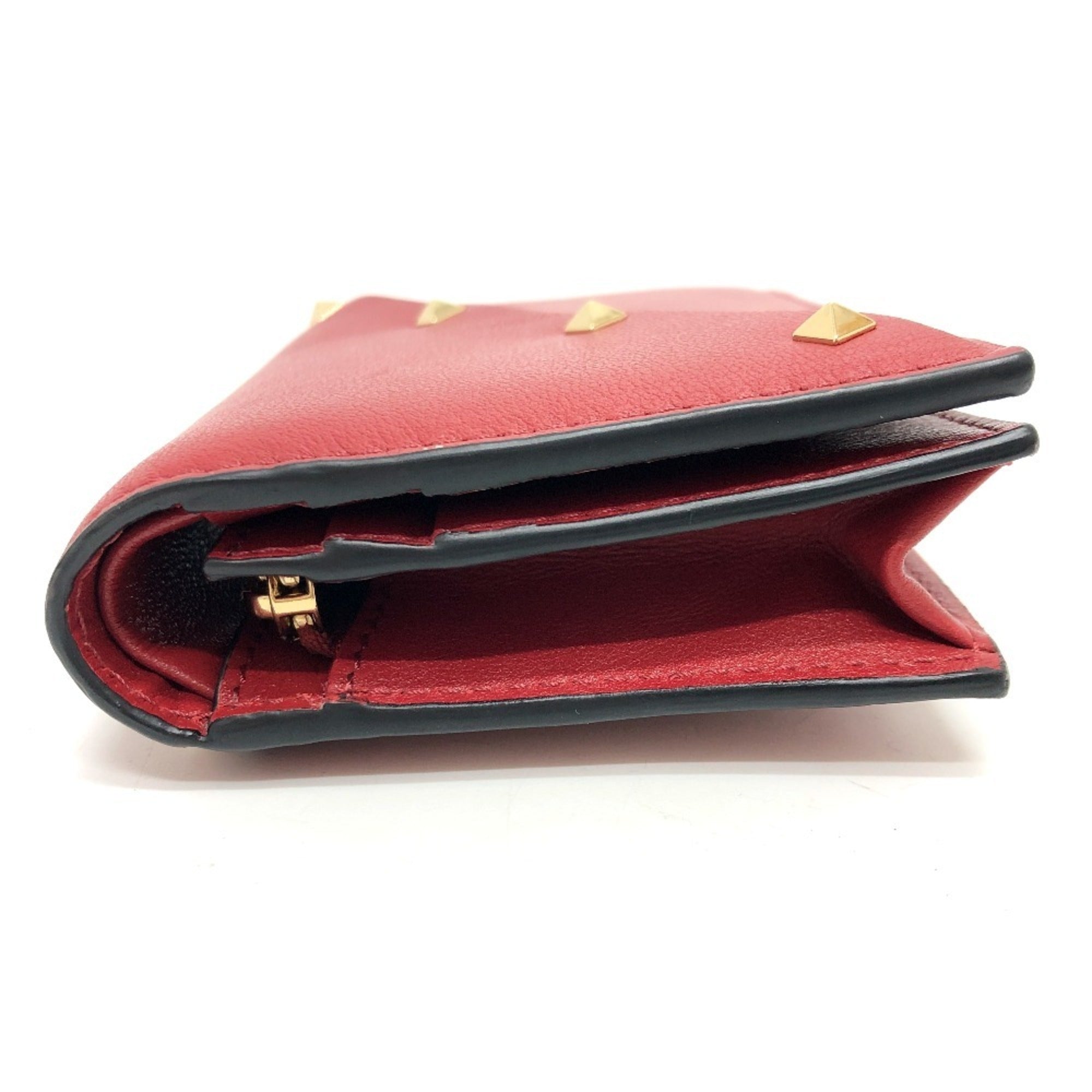 Valentino Red Color Leather Coin Purse/Coin Case (Pre-Owned)