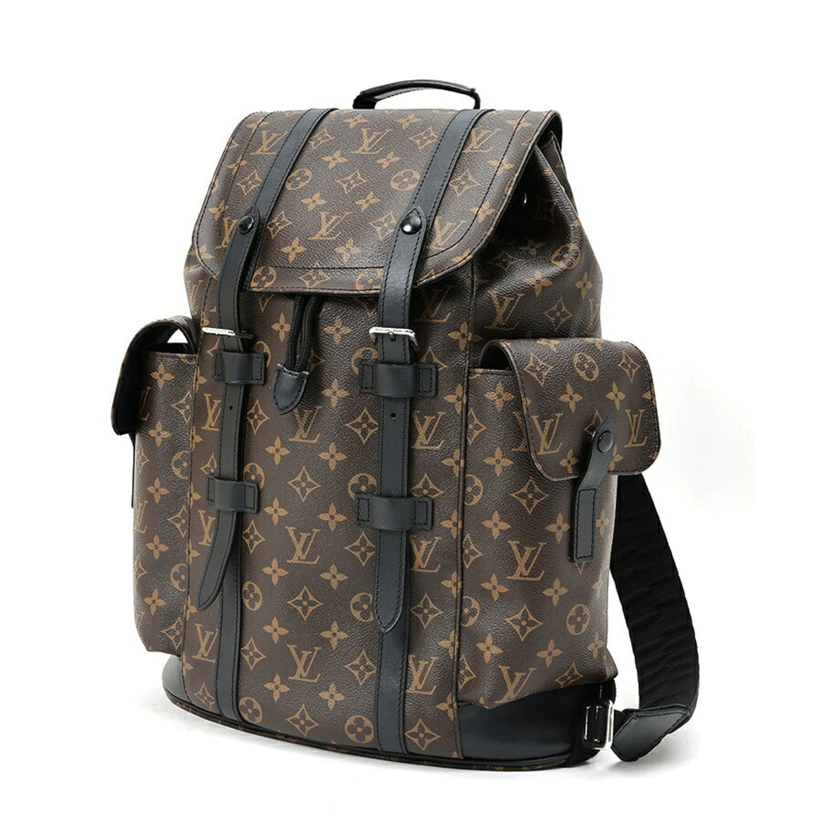 Louis Vuitton Black Monogram Canvas Backpack (Pre-Owned)