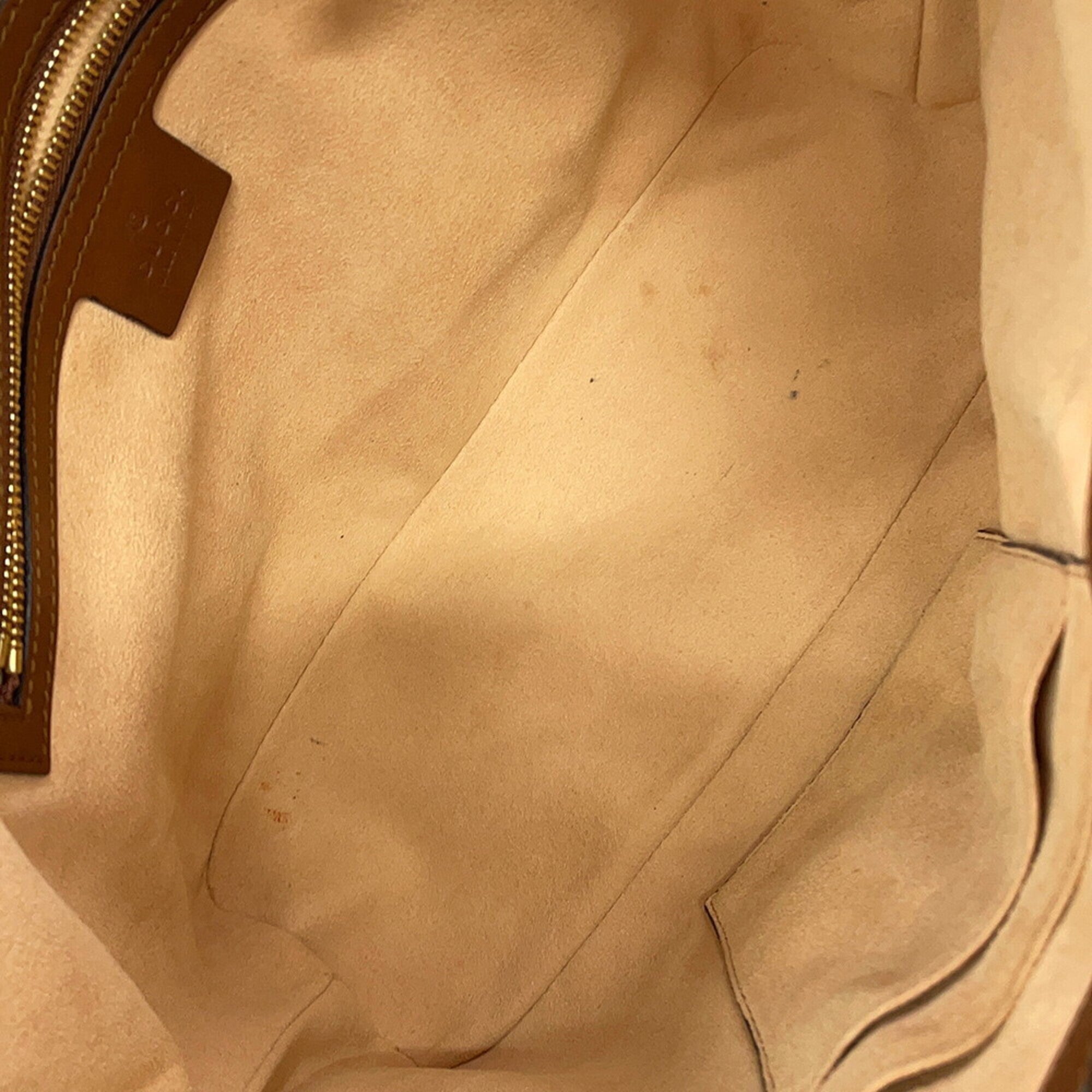 Gucci Beige Brown Gg Supreme Leather Handbag Shoulder Bag Tote Bag (Pre-Owned)
