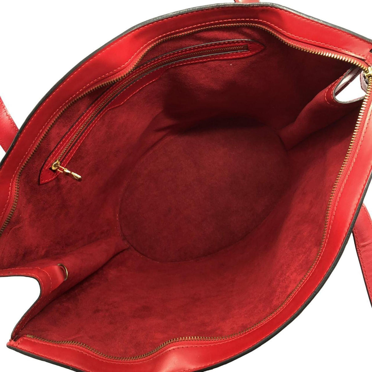 Louis Vuitton Red Color Leather Shoulder Bag (Pre-Owned)
