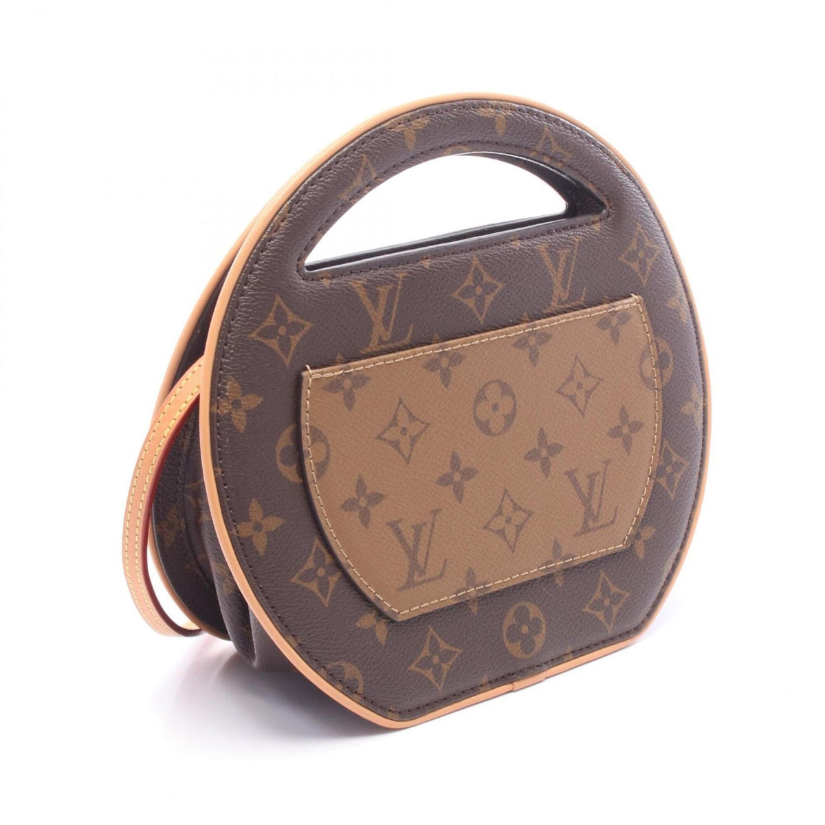 Louis Vuitton Brown Pvc Coated Canvas Leather Handbag (Pre-Owned)