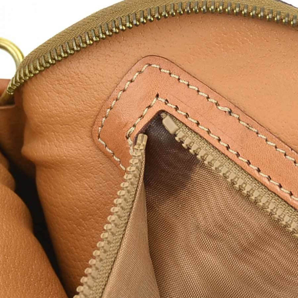 Celine Brown Coated Canvas Leather Handbag Shoulder Bag (Pre-Owned)