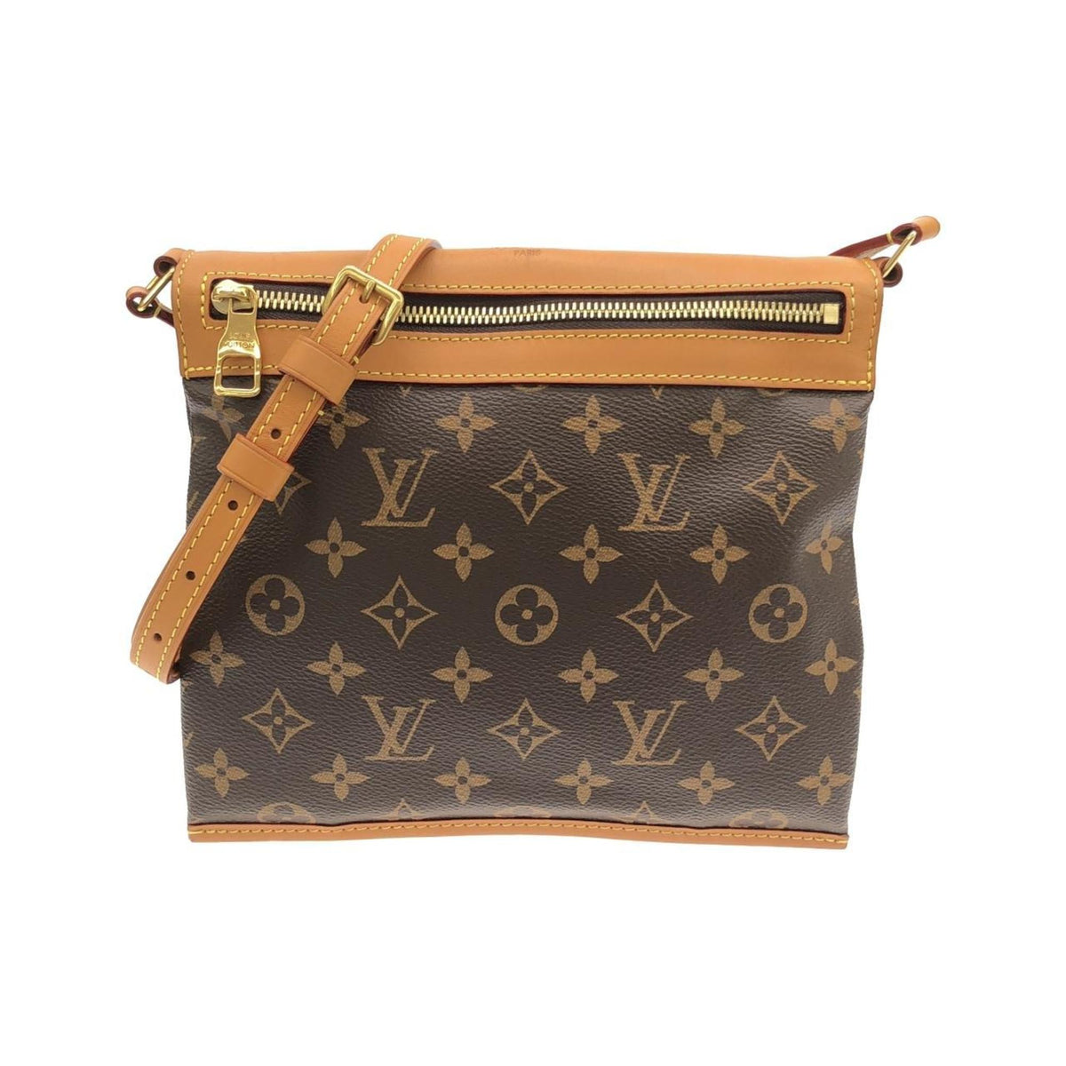 Louis Vuitton Marron Coated Canvas Shoulder Bag (Pre-Owned)