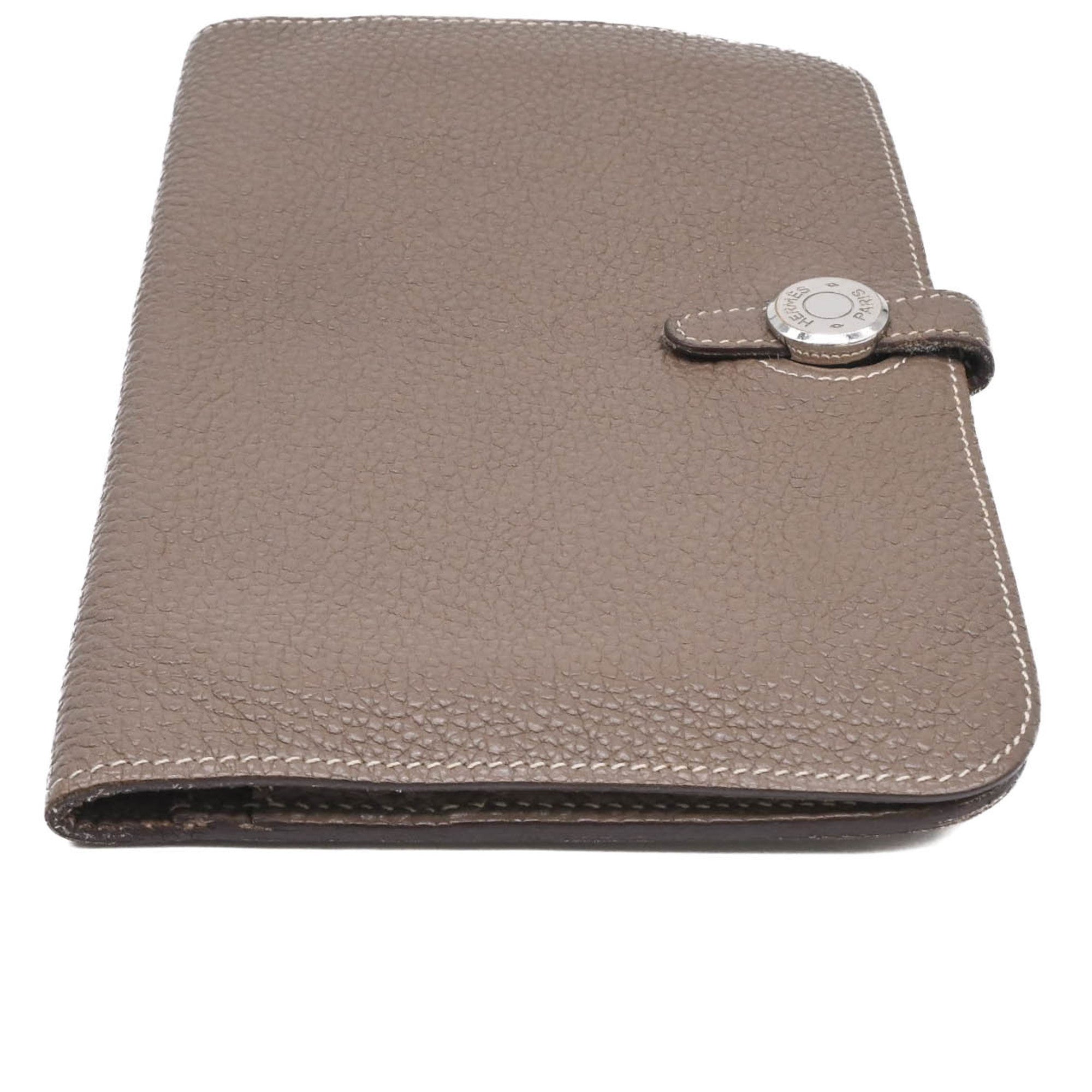 Hermes Dogon Duo Etoupe Gray Grayish Togo Leather Long Wallet (Bi-Fold) (Pre-Owned)