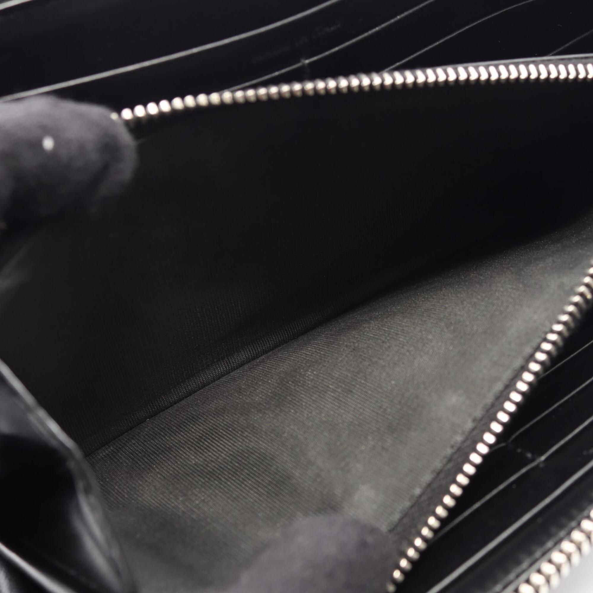 Yves Saint Laurent Black Leather Long Wallet (Bi-Fold) (Pre-Owned)
