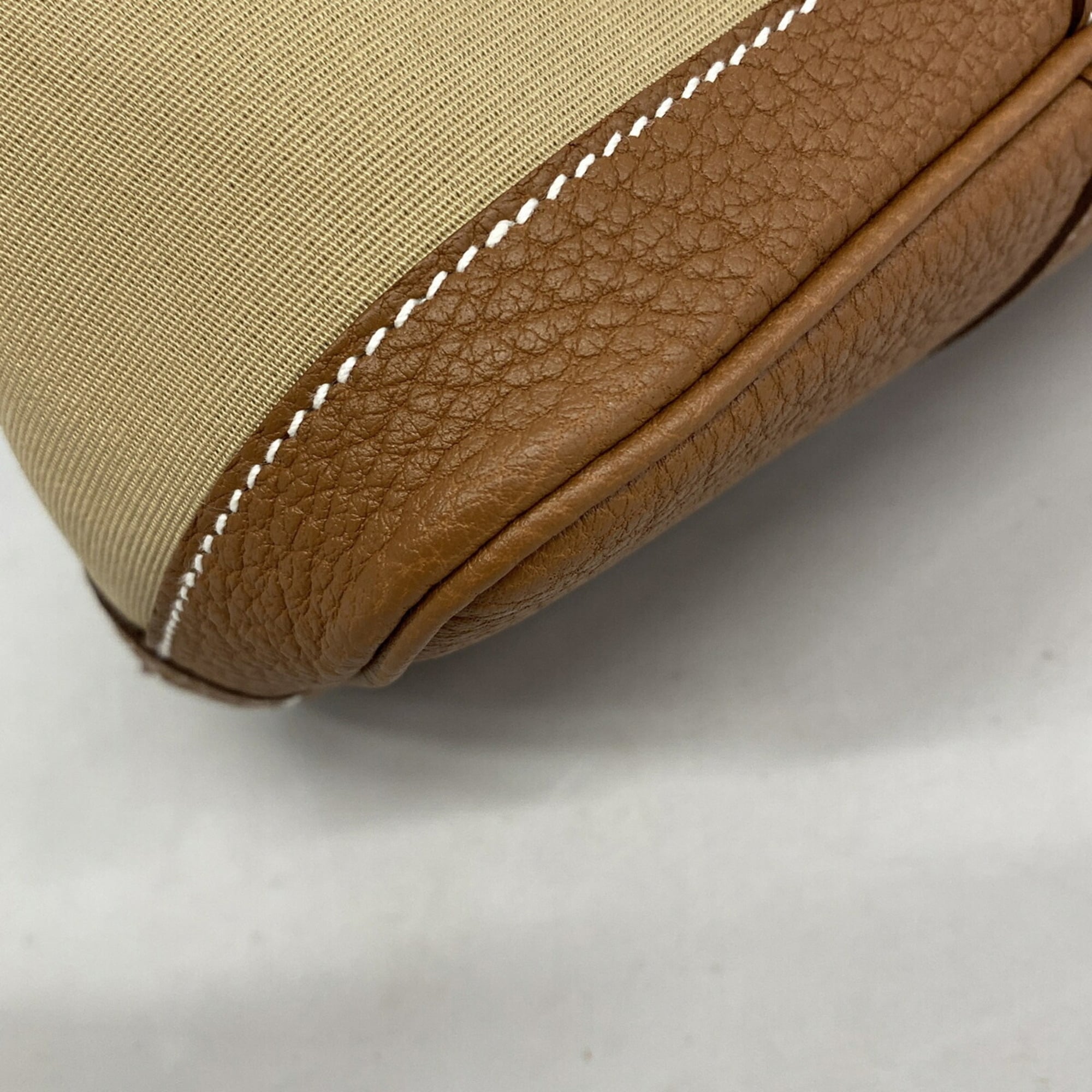 Hermes Gold Toile Officier Tote Bag (Pre-Owned)