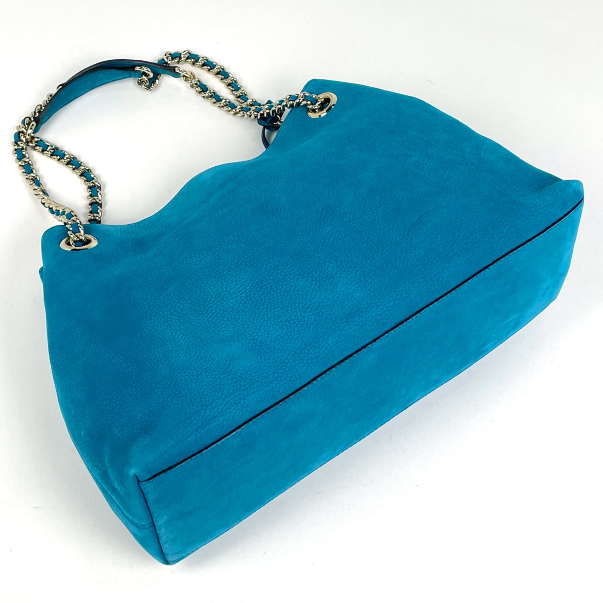 Gucci Soho Blue Leather Shoulder Bag (Pre-Owned)
