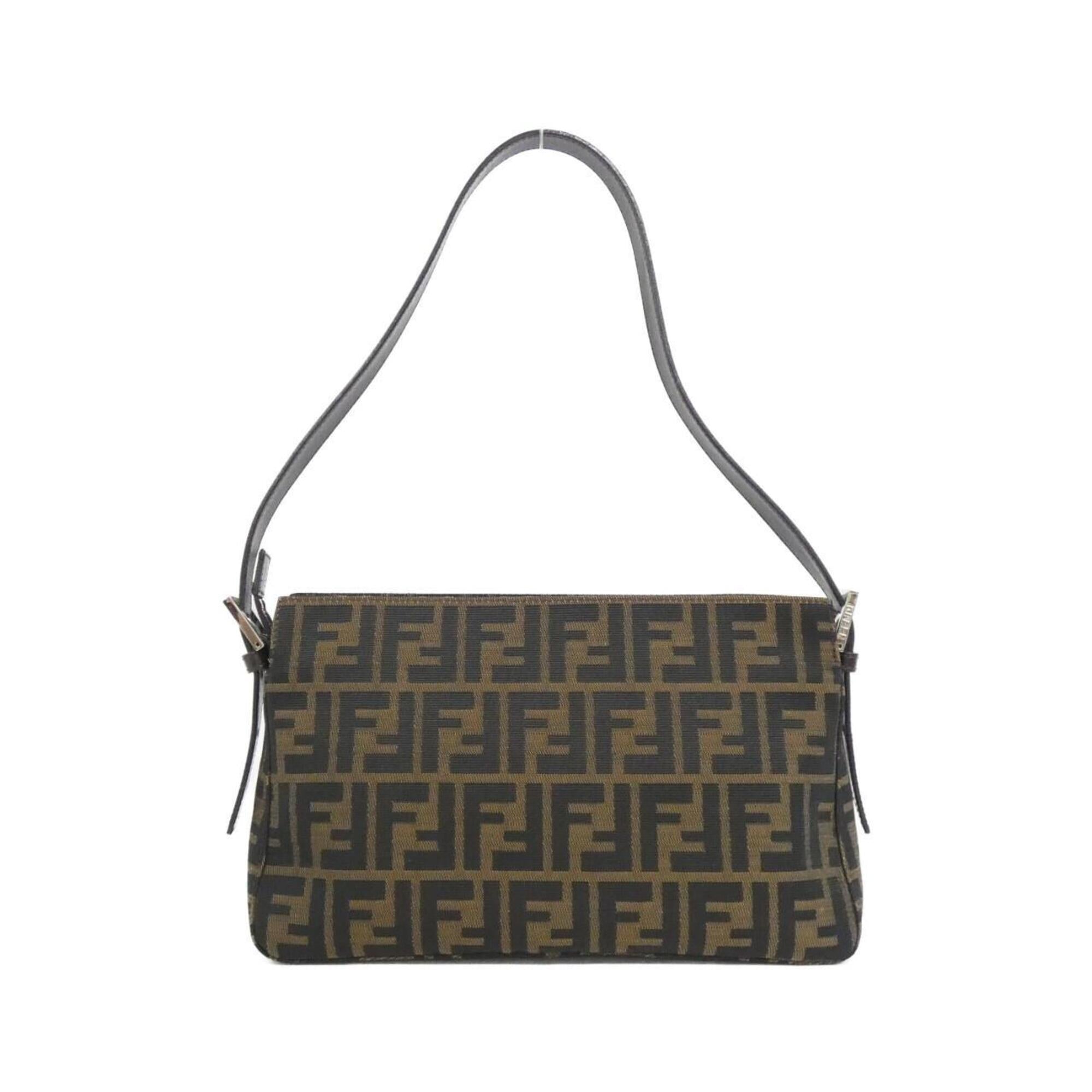 Fendi Brown Canvas Shoulder Bag (Pre-Owned)
