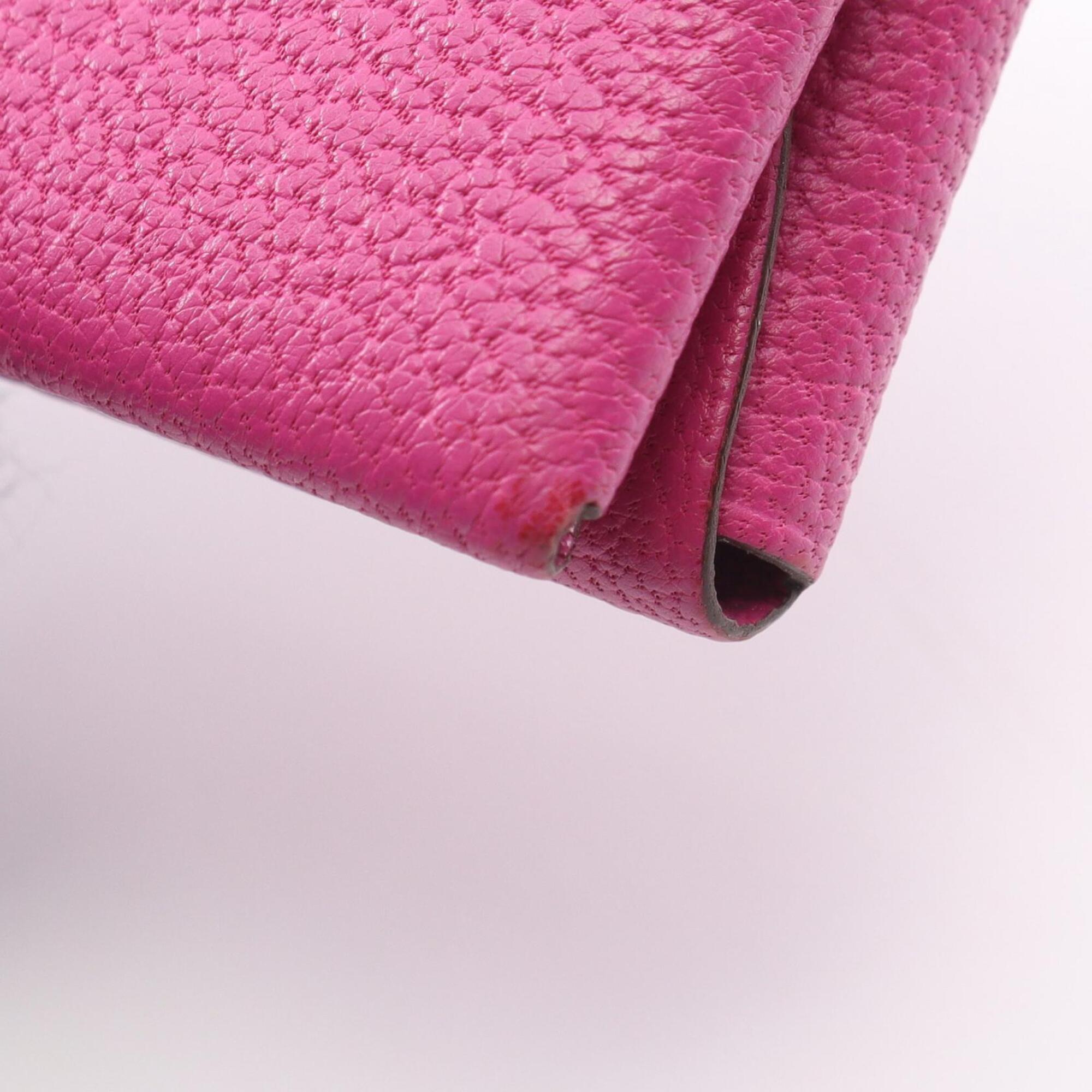 Hermes Pink Chevre Leather Coin Purse/Coin Case (Pre-Owned)