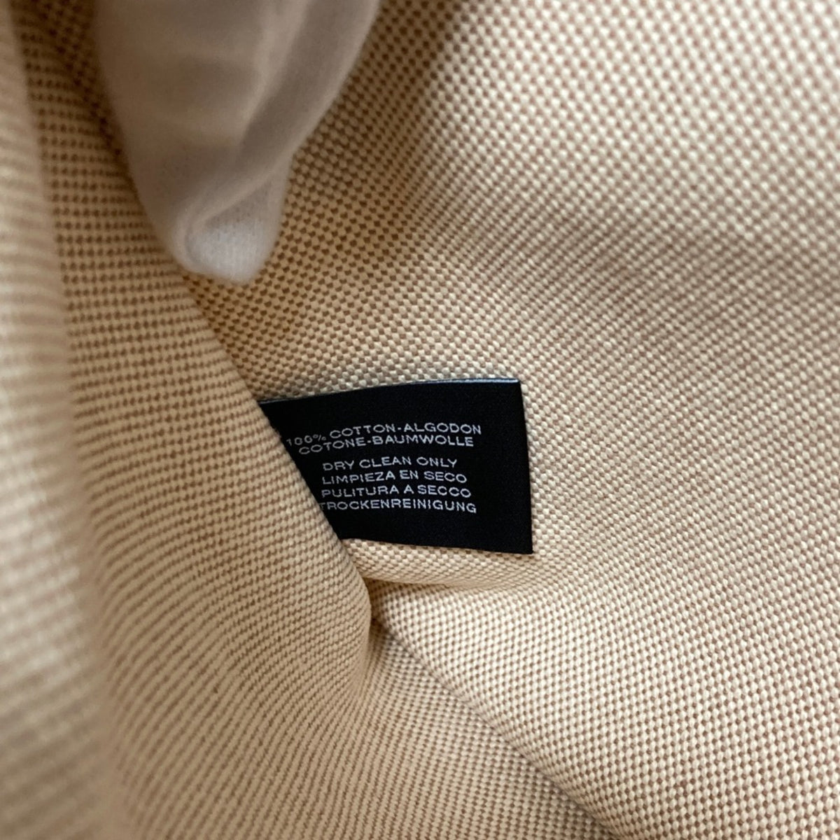 Hermes Beige Canvas Pouch (Pre-Owned)