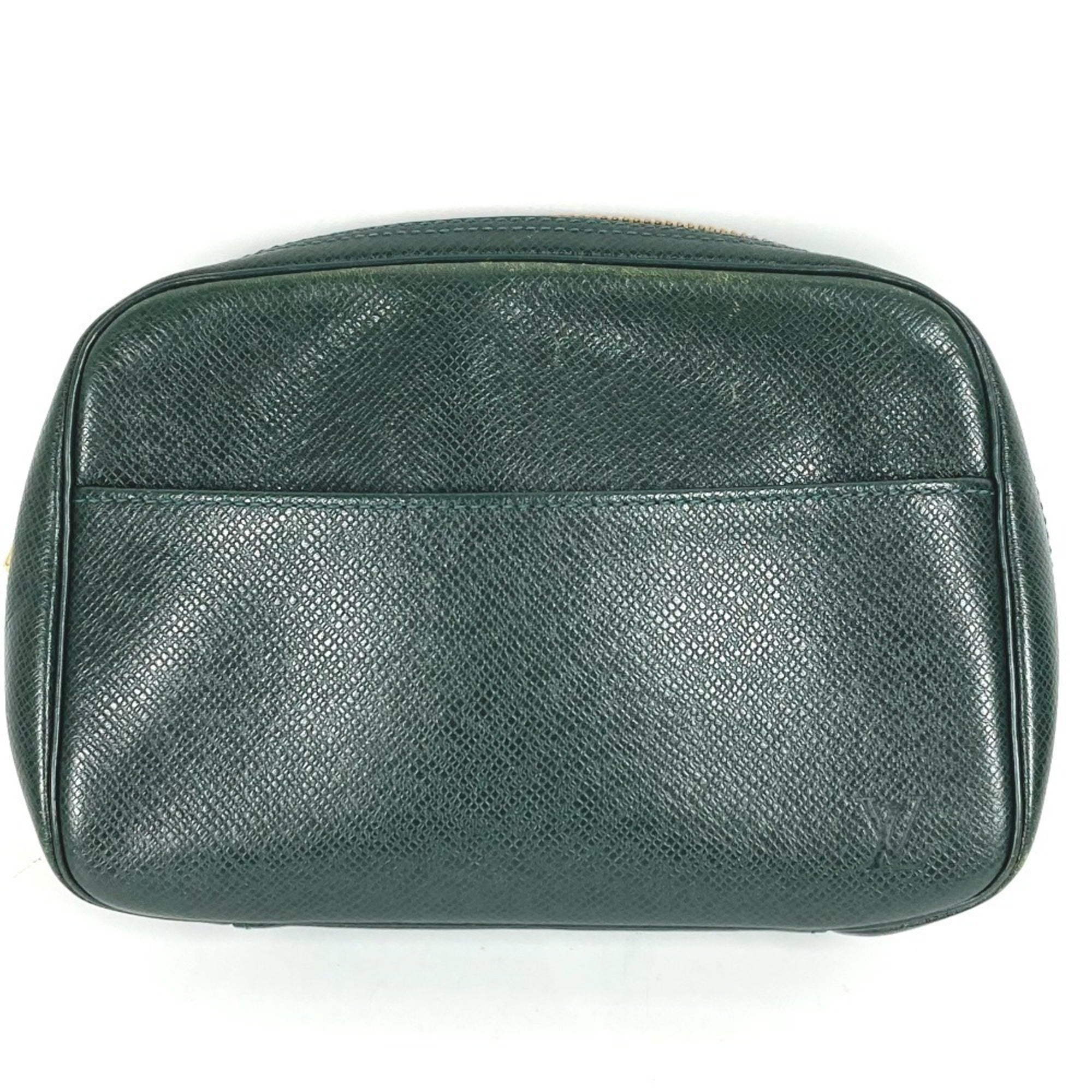 Louis Vuitton Episea Green Taiga Leather Clutch Bag Pouch (Pre-Owned)