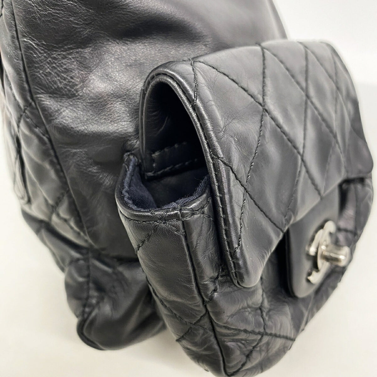 Chanel Black Leather Backpack (Pre-Owned)