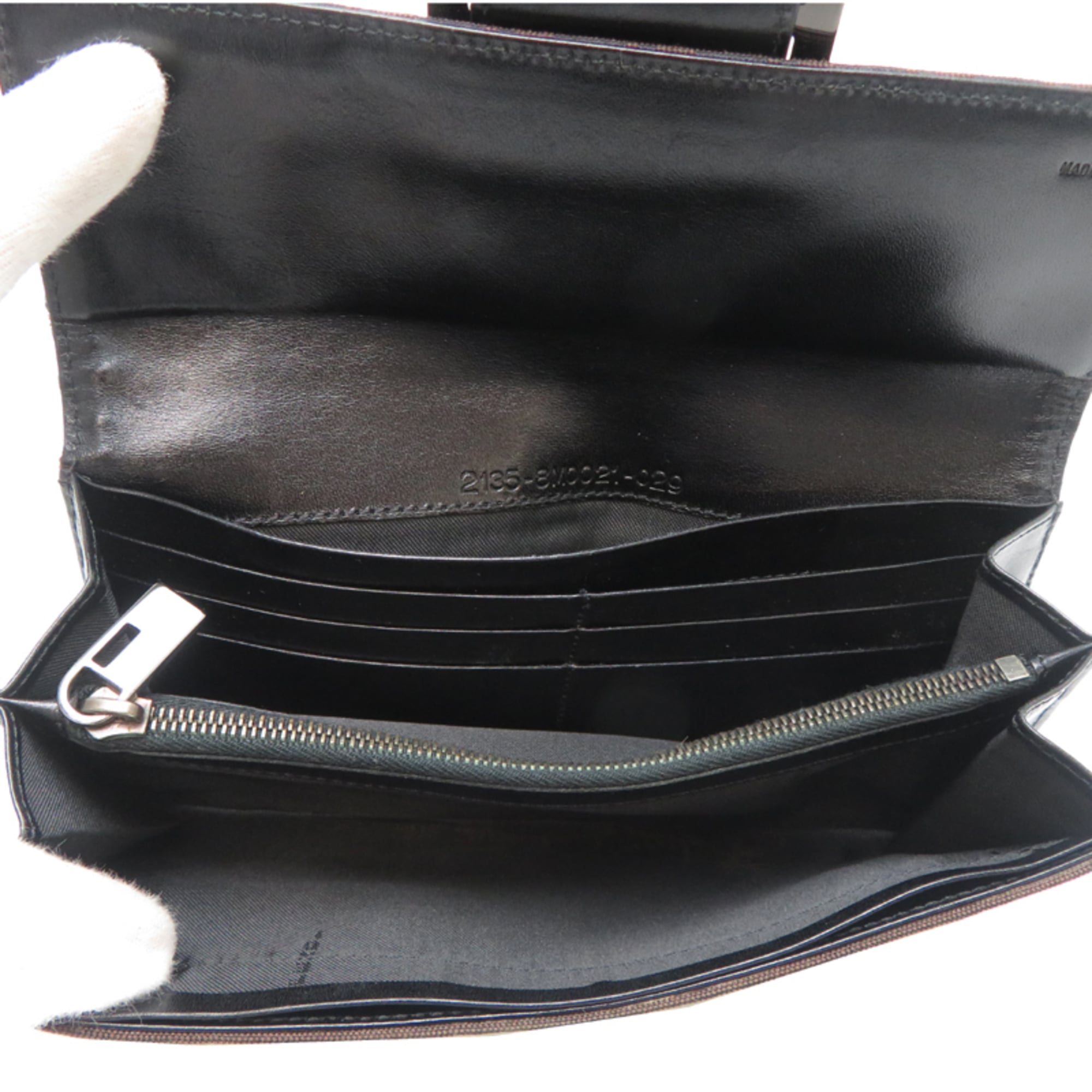 Fendi Brown Canvas Leather Long Wallet (Bi-Fold) (Pre-Owned)