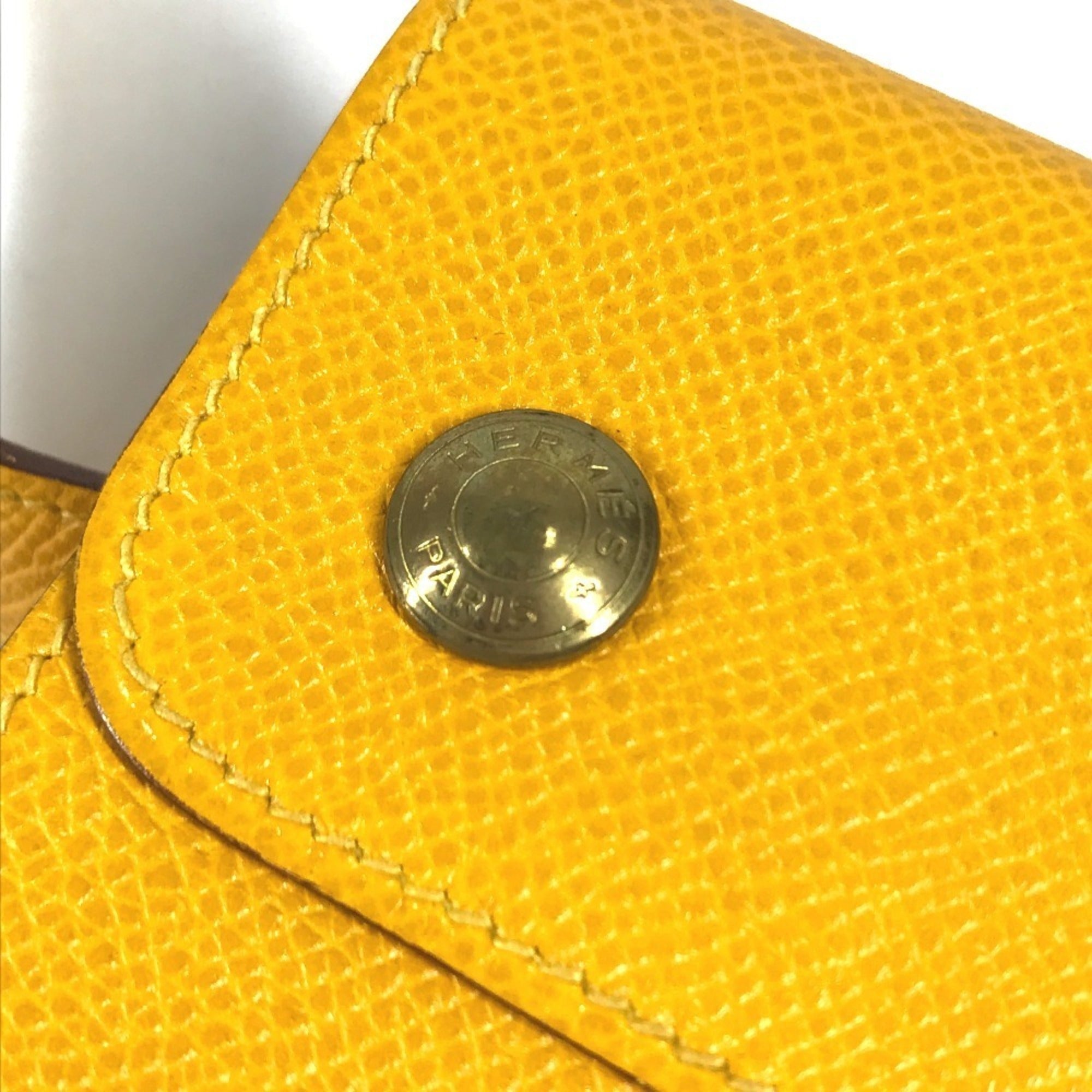 Hermes Yellow Courchevel Leather Fanny Pack Pochette Sling Bag (Pre-Owned)