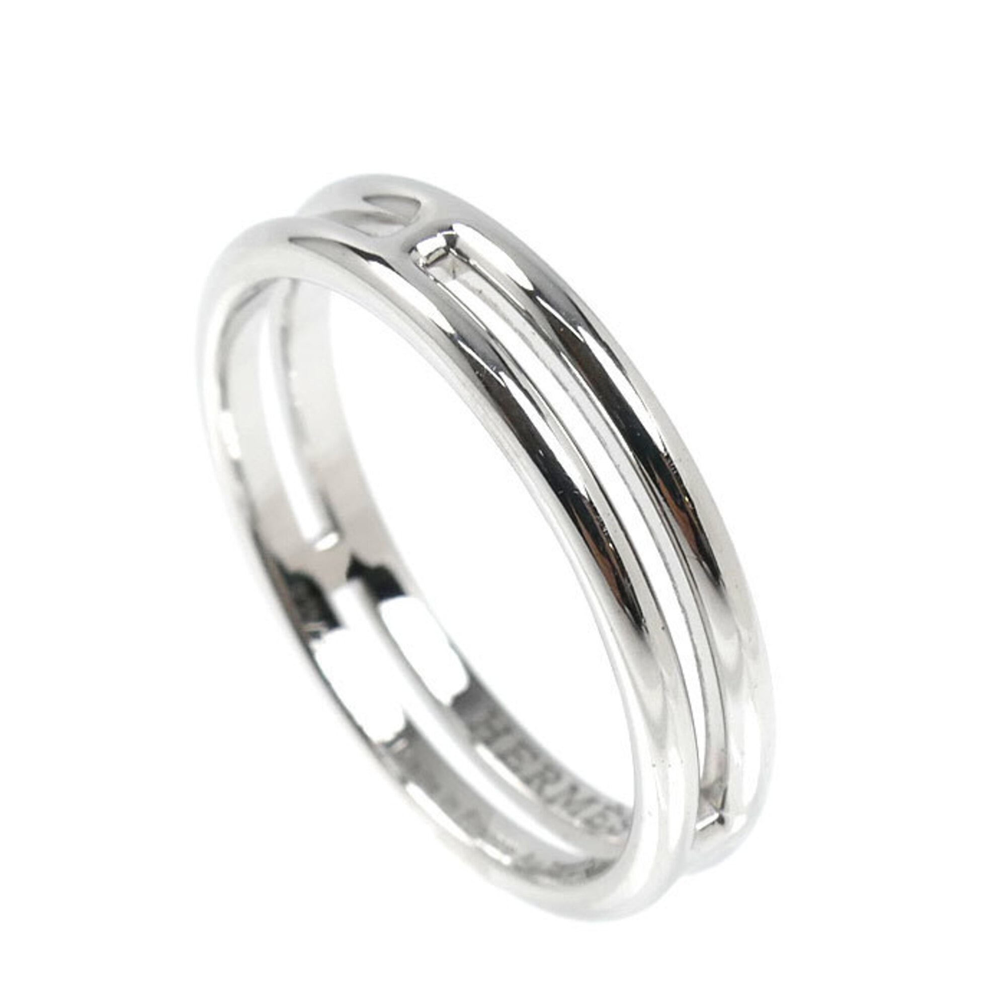 Hermes White Gold (18K) Band Ring (Pre-Owned)