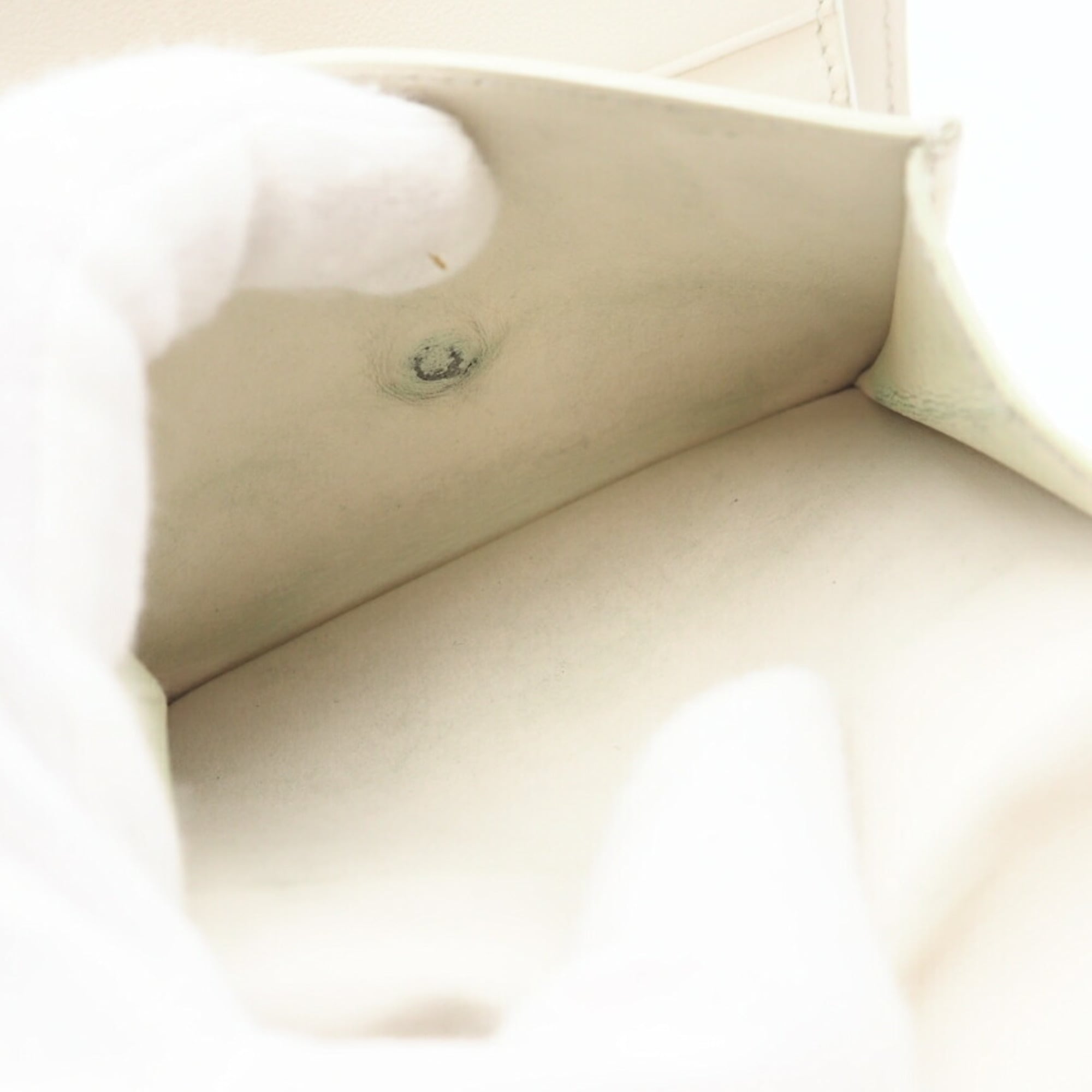 Celine White Satin Wallet (Tri-Fold) (Pre-Owned)