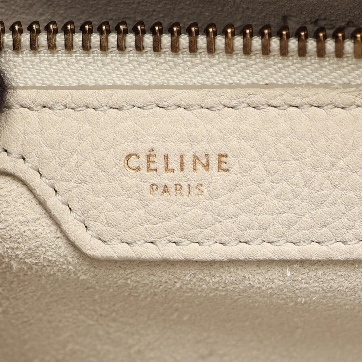 Celine White Leather Handbag Tote Bag (Pre-Owned)
