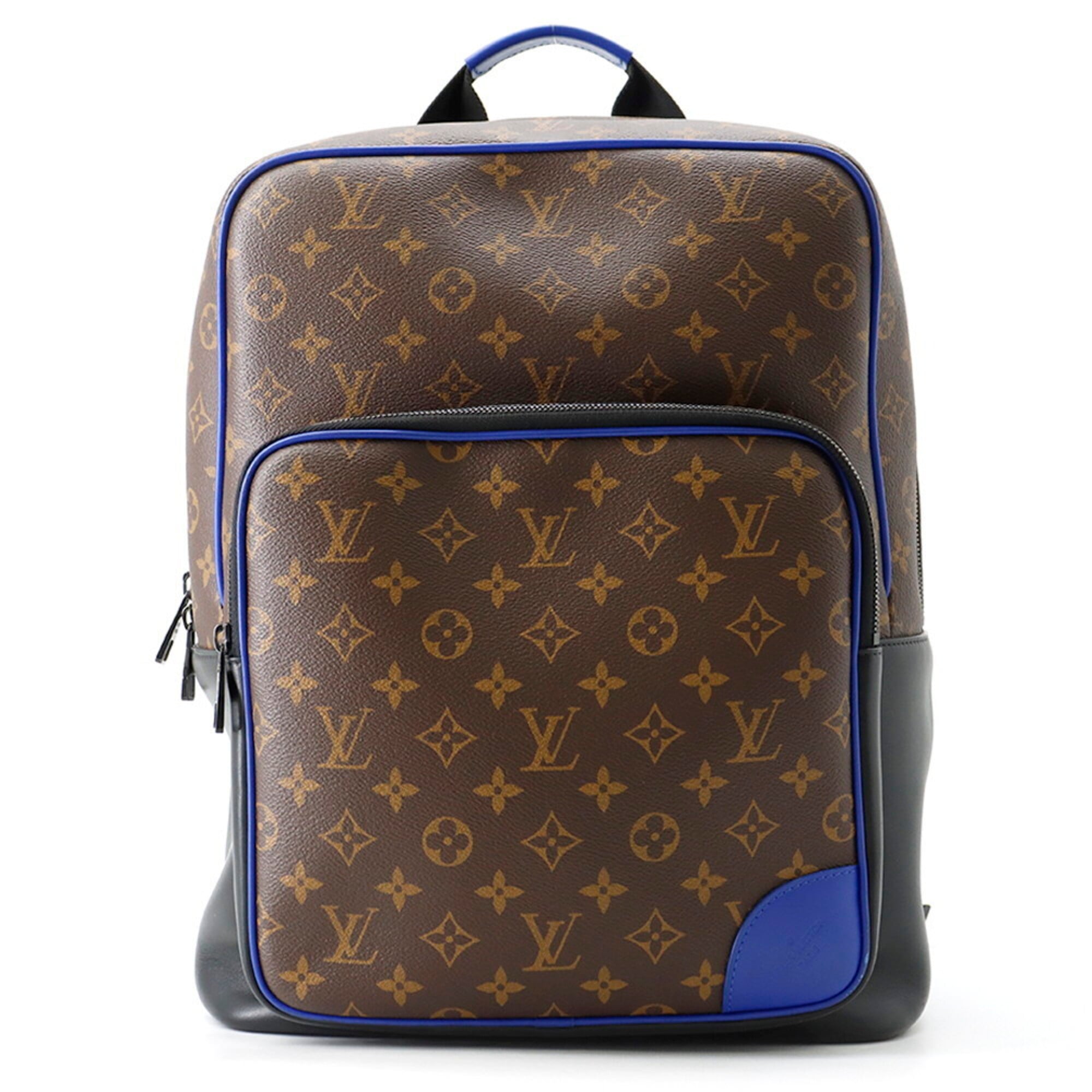 Louis Vuitton Blue Monogram Macassar Noir Monogram Backpack (Pre-Owned)
