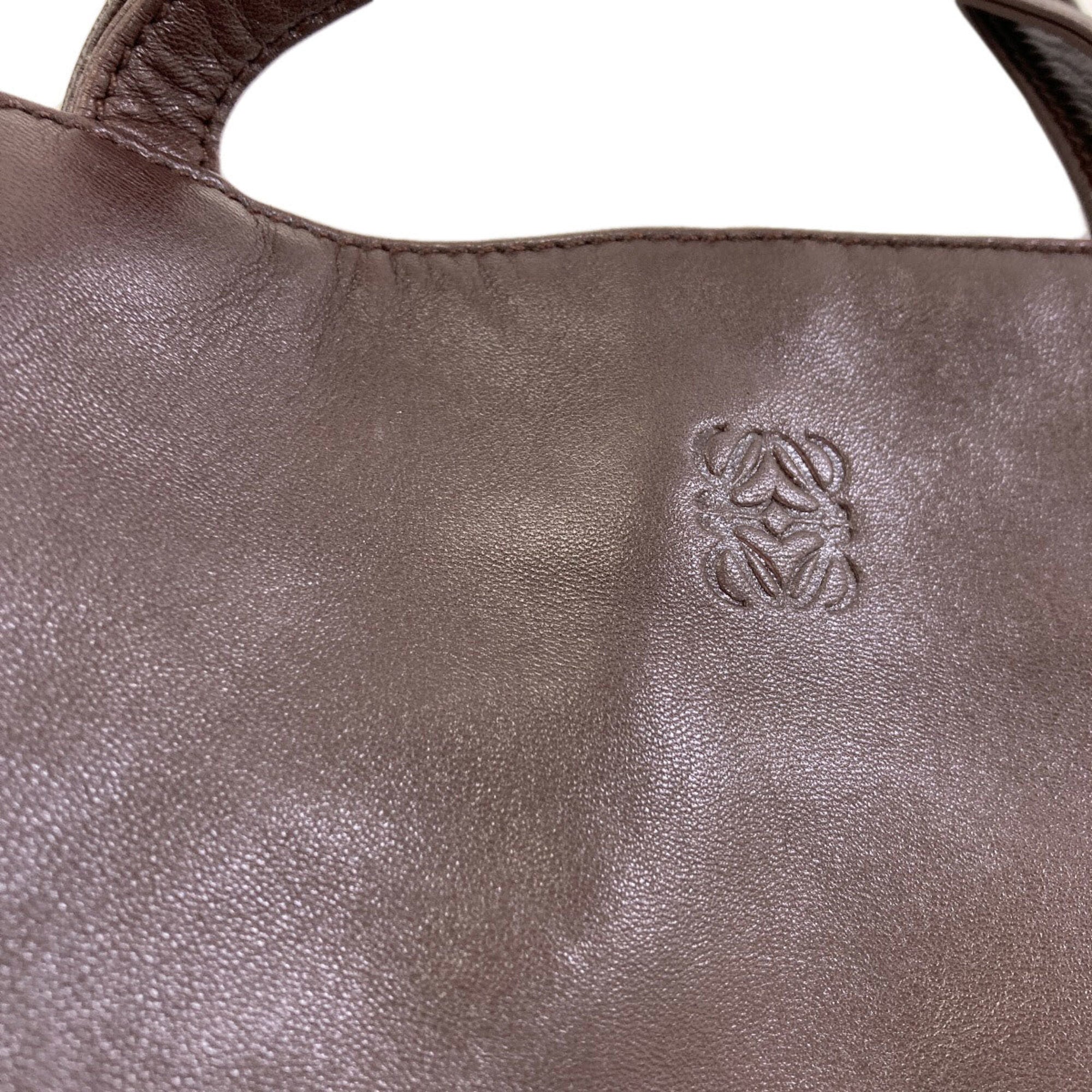 Loewe Dark Brown Leather Handbag (Pre-Owned)