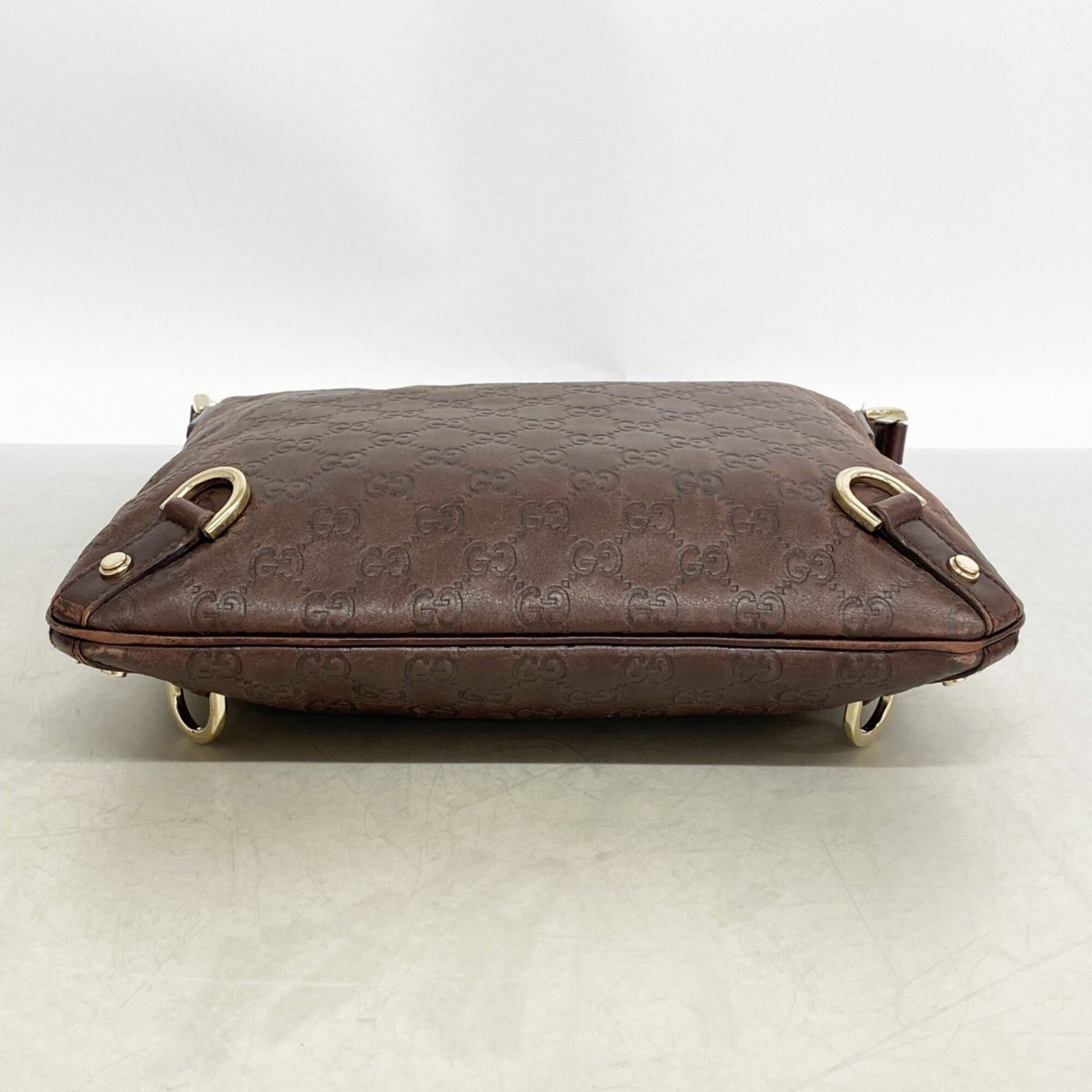 Gucci Brown Leather Shoulder Bag (Pre-Owned)