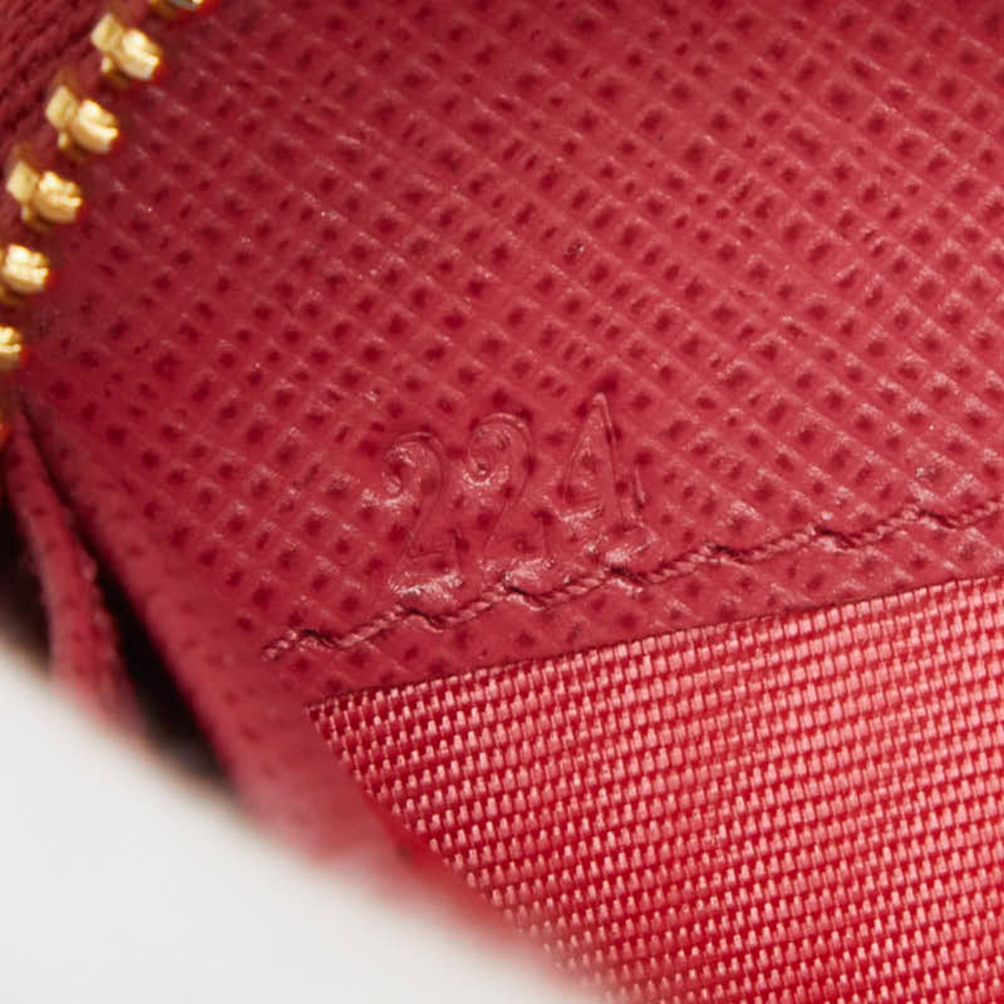 Prada Pink Leather Long Wallet (Bi-Fold) (Pre-Owned)