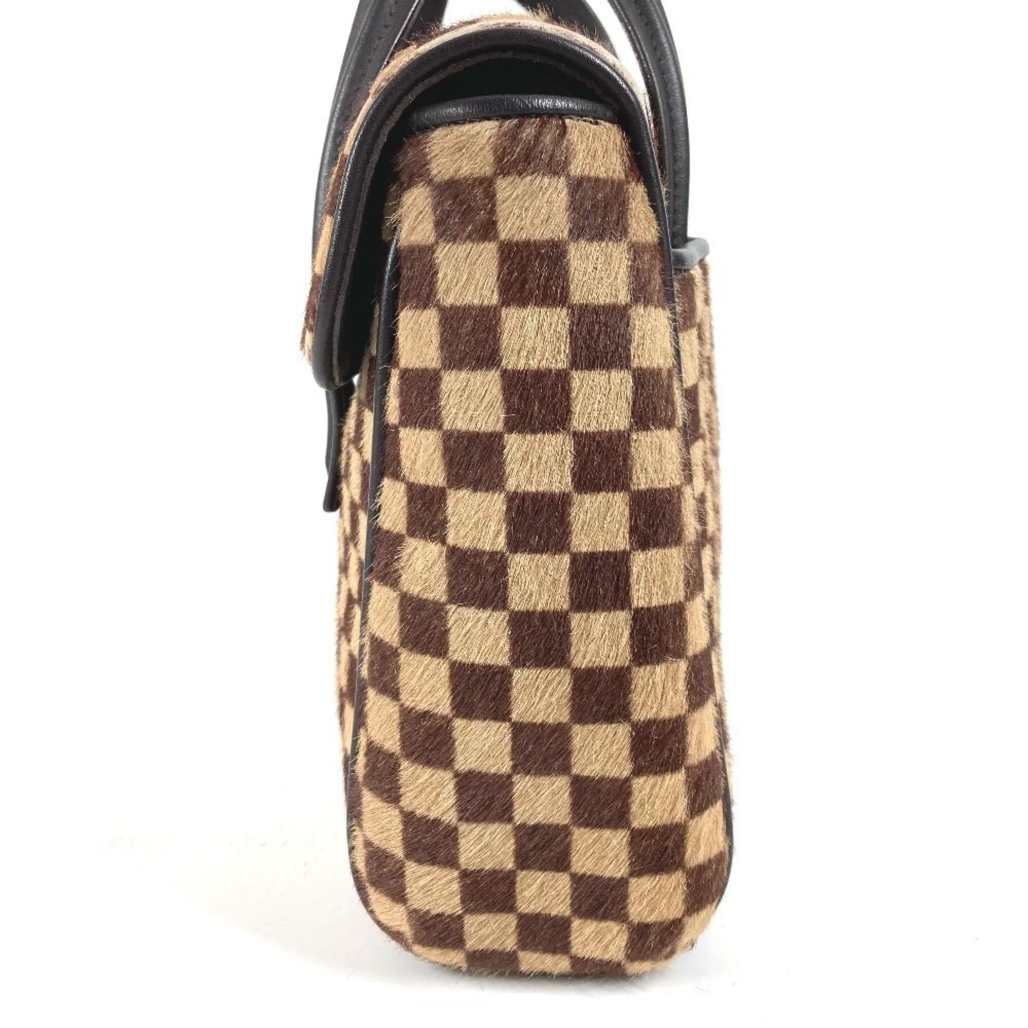 Louis Vuitton Brown Leather Handbag Tote Bag (Pre-Owned)
